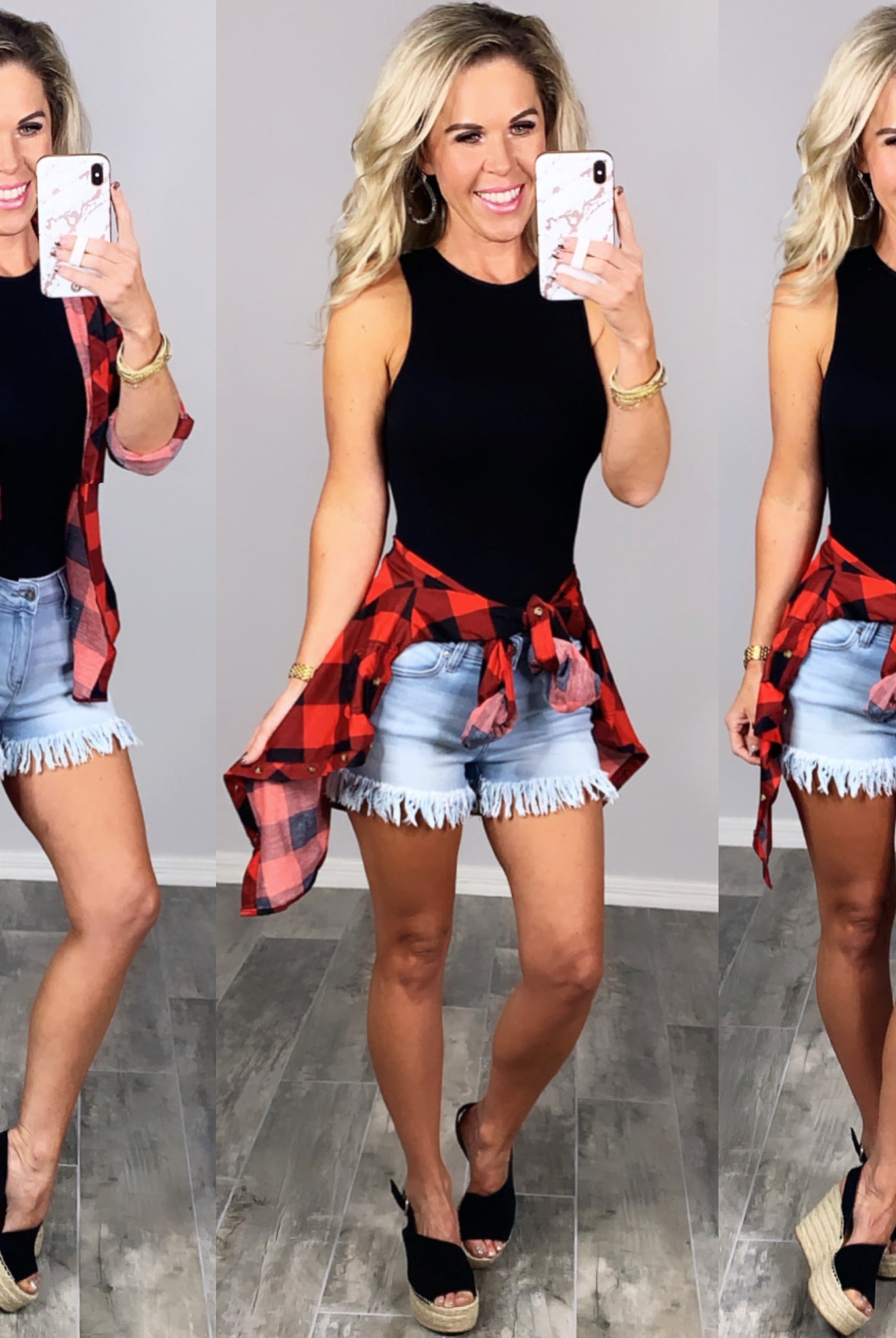 Penny Plaid Flannel Top - Buffalo Red-flannel-privityboutique-Privity Boutique, Women’s Fashion Boutique in Mesa, Arizona