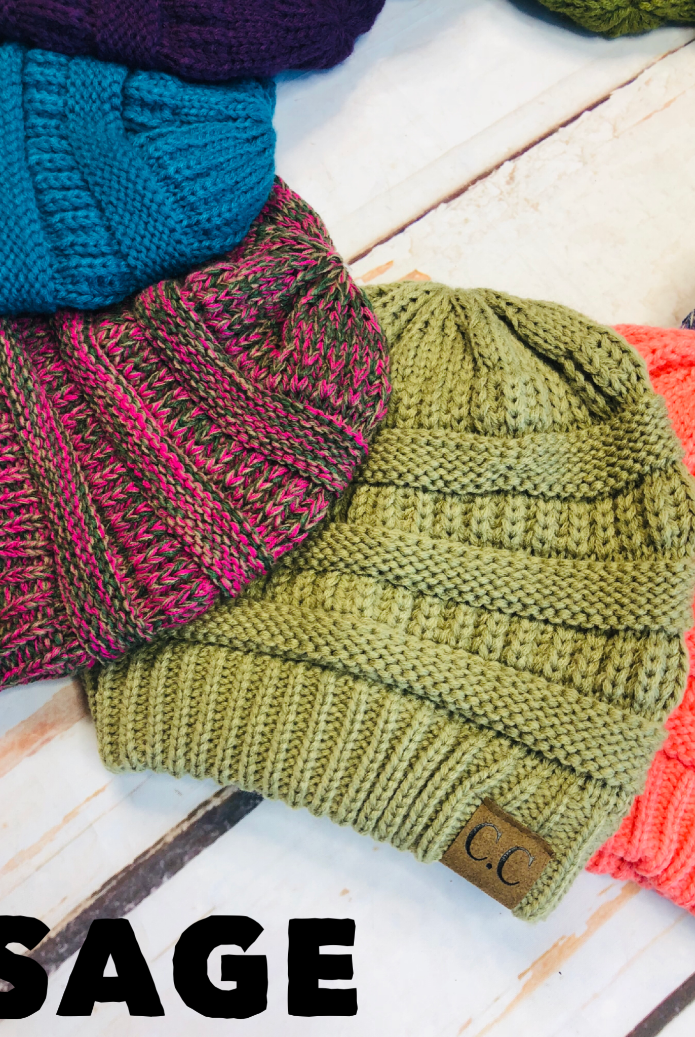 Slouchy Melange Knit Beanie: Multiple Colors-privityboutique-Privity Boutique, Women’s Fashion Boutique in Mesa, Arizona