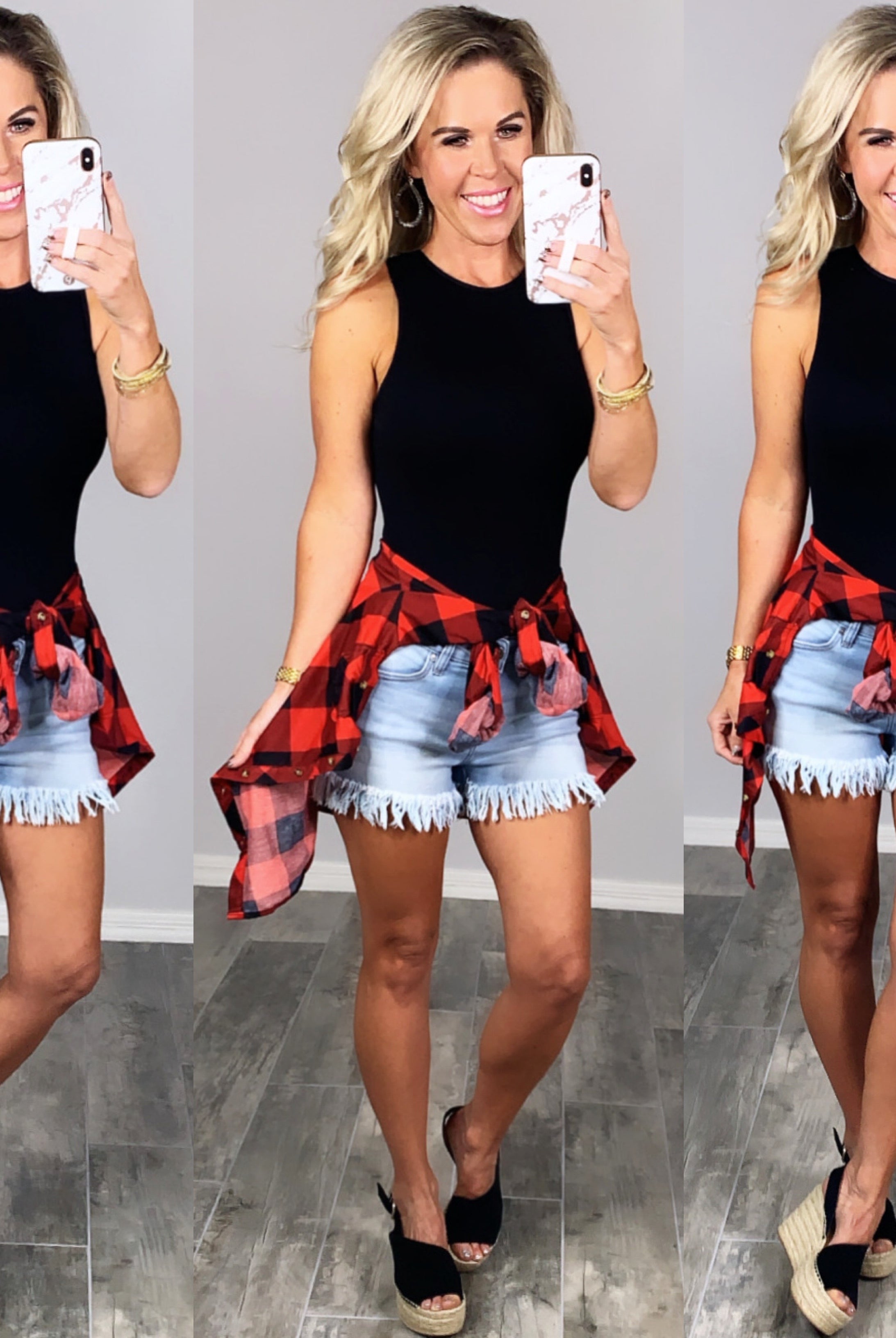 Penny Plaid Flannel Top - Buffalo Red-flannel-privityboutique-Privity Boutique, Women’s Fashion Boutique in Mesa, Arizona