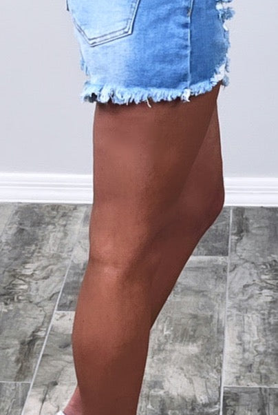 An Outdoor Scenery Denim Shorts - Light-shorts-privityboutique.com-Privity Boutique, Women’s Fashion Boutique in Mesa, Arizona