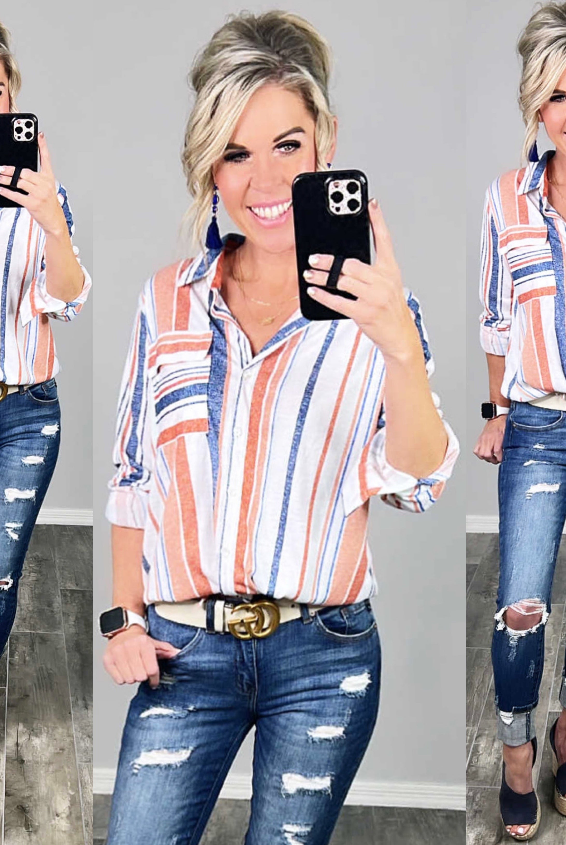 Keep It Coastal Striped Top-flannel-privityboutique-Privity Boutique, Women’s Fashion Boutique in Mesa, Arizona