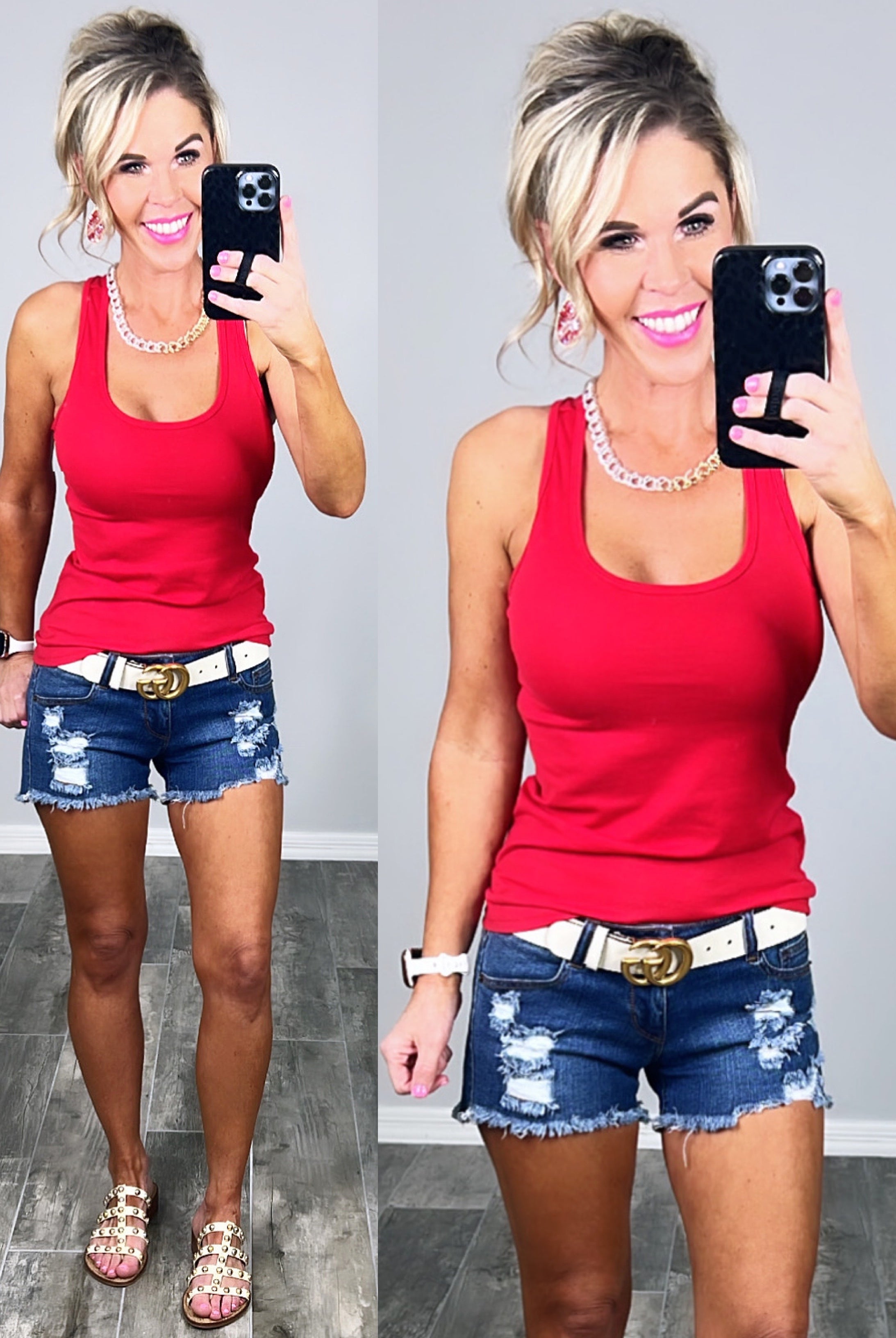 Basic Racerback Tank - Red-Top-privityboutique.com-Privity Boutique, Women’s Fashion Boutique in Mesa, Arizona