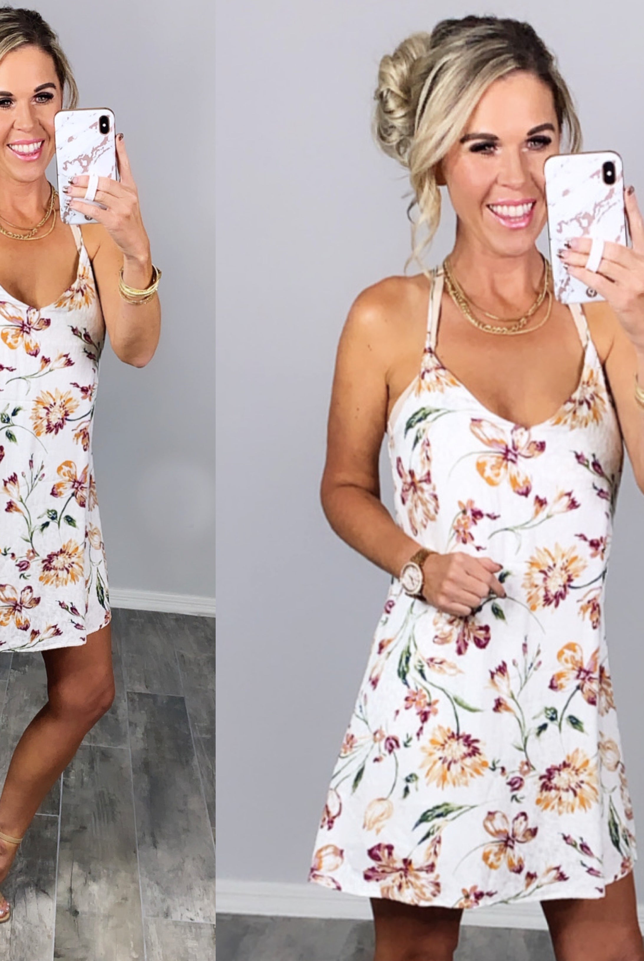 Coastal Shift Dress - Ivory Print-Dress-privityboutique.com-Privity Boutique, Women’s Fashion Boutique in Mesa, Arizona