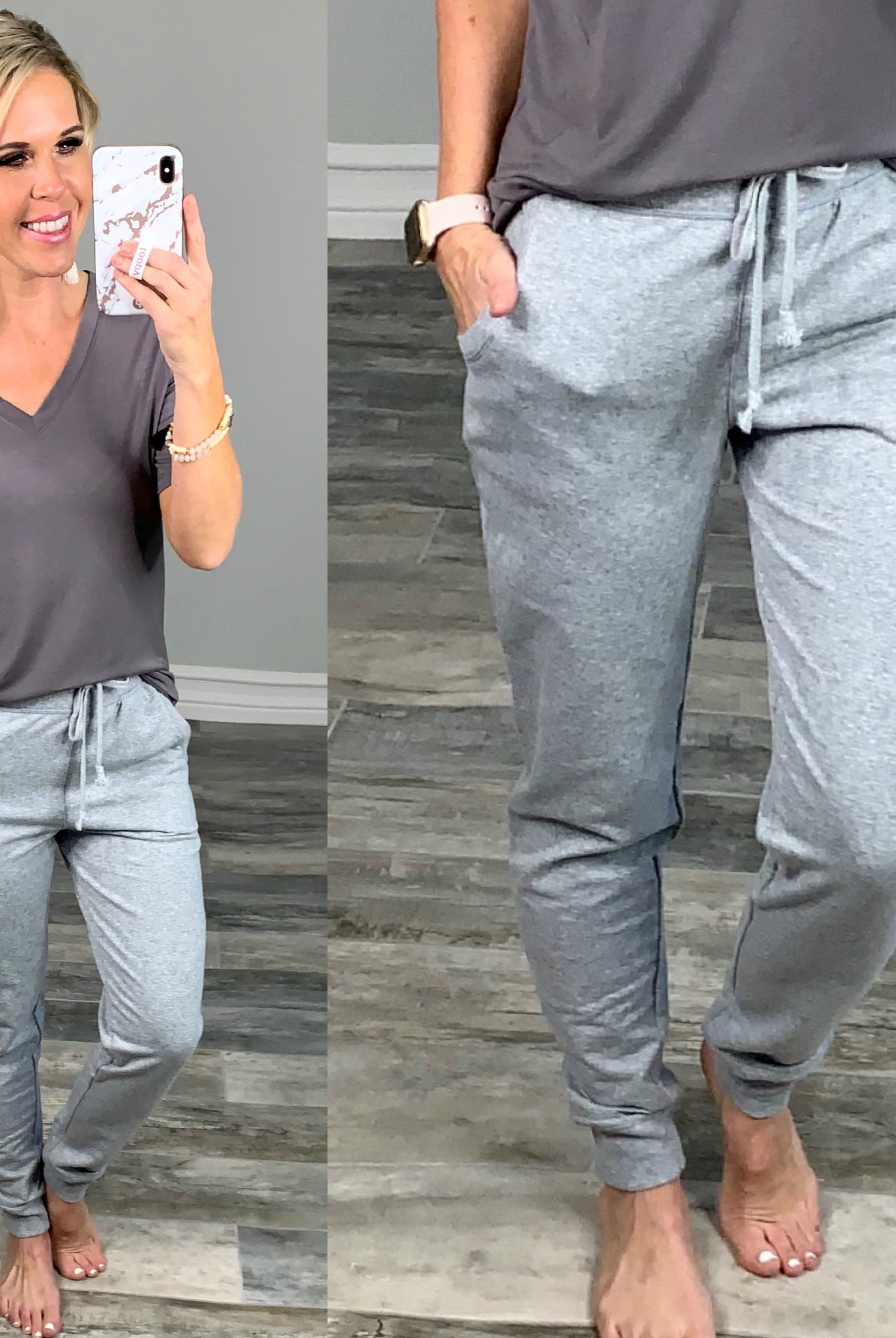 Grey Pocket Joggers-joggers-privityboutique.com-Privity Boutique, Women’s Fashion Boutique in Mesa, Arizona