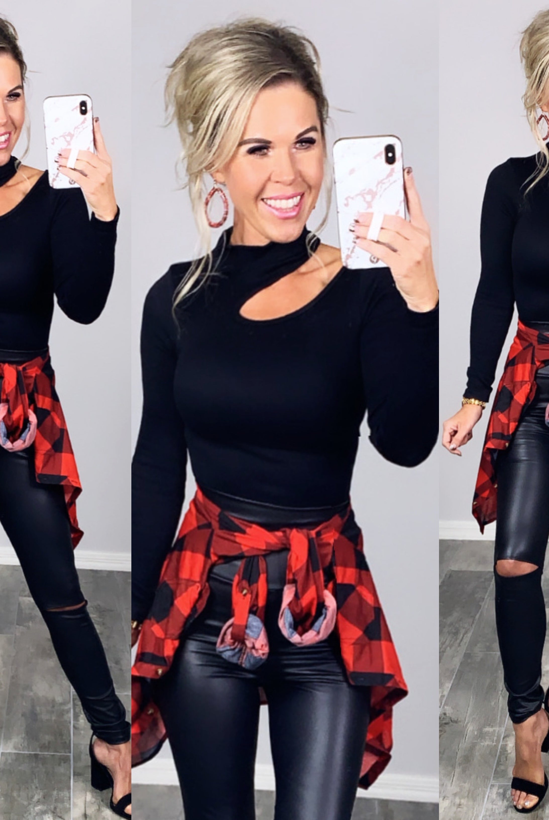 Penny Plaid Flannel Top - Buffalo Red-flannel-privityboutique-Privity Boutique, Women’s Fashion Boutique in Mesa, Arizona