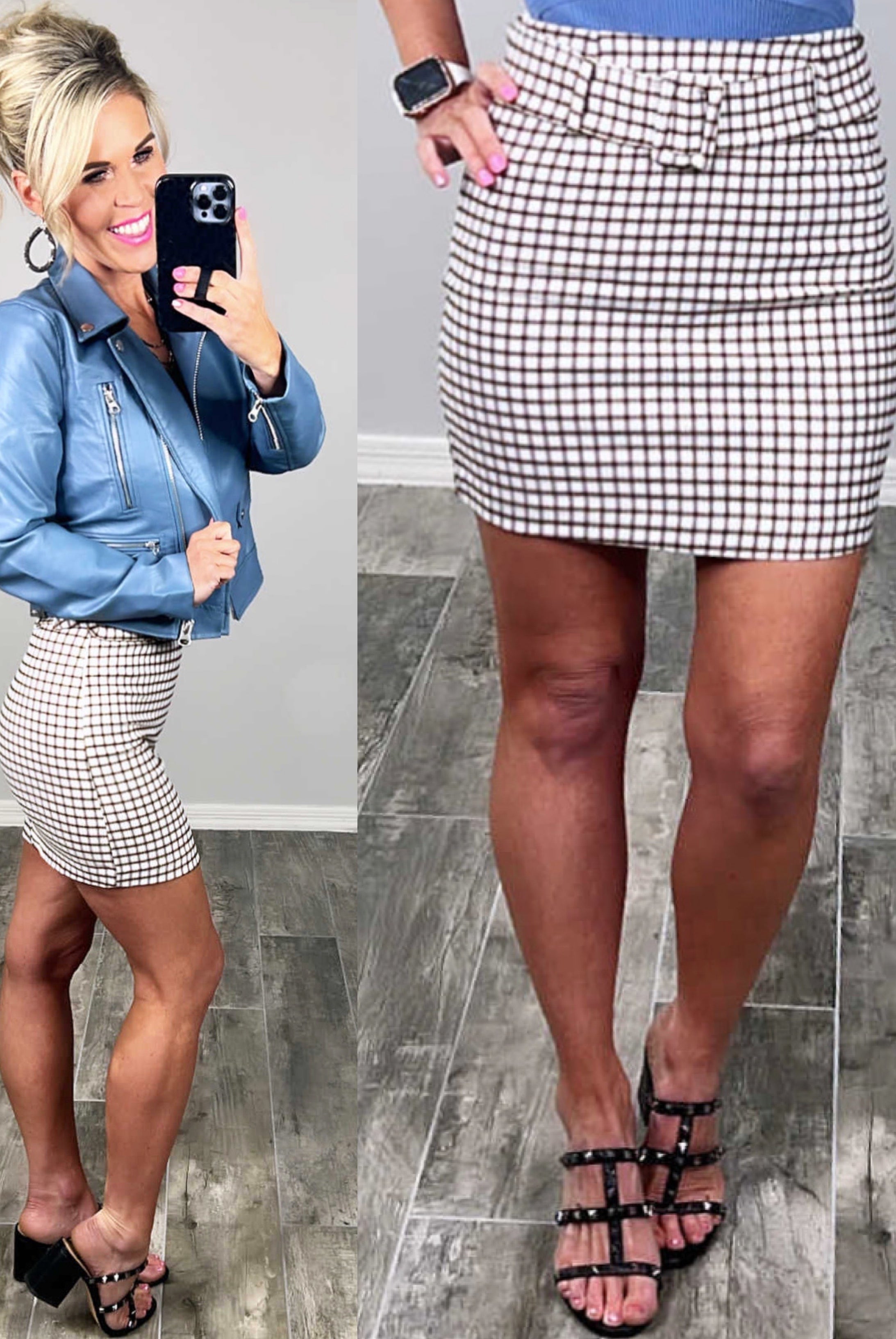 Plaid Belted Skirt-Dress-privityboutique.com-Privity Boutique, Women’s Fashion Boutique in Mesa, Arizona