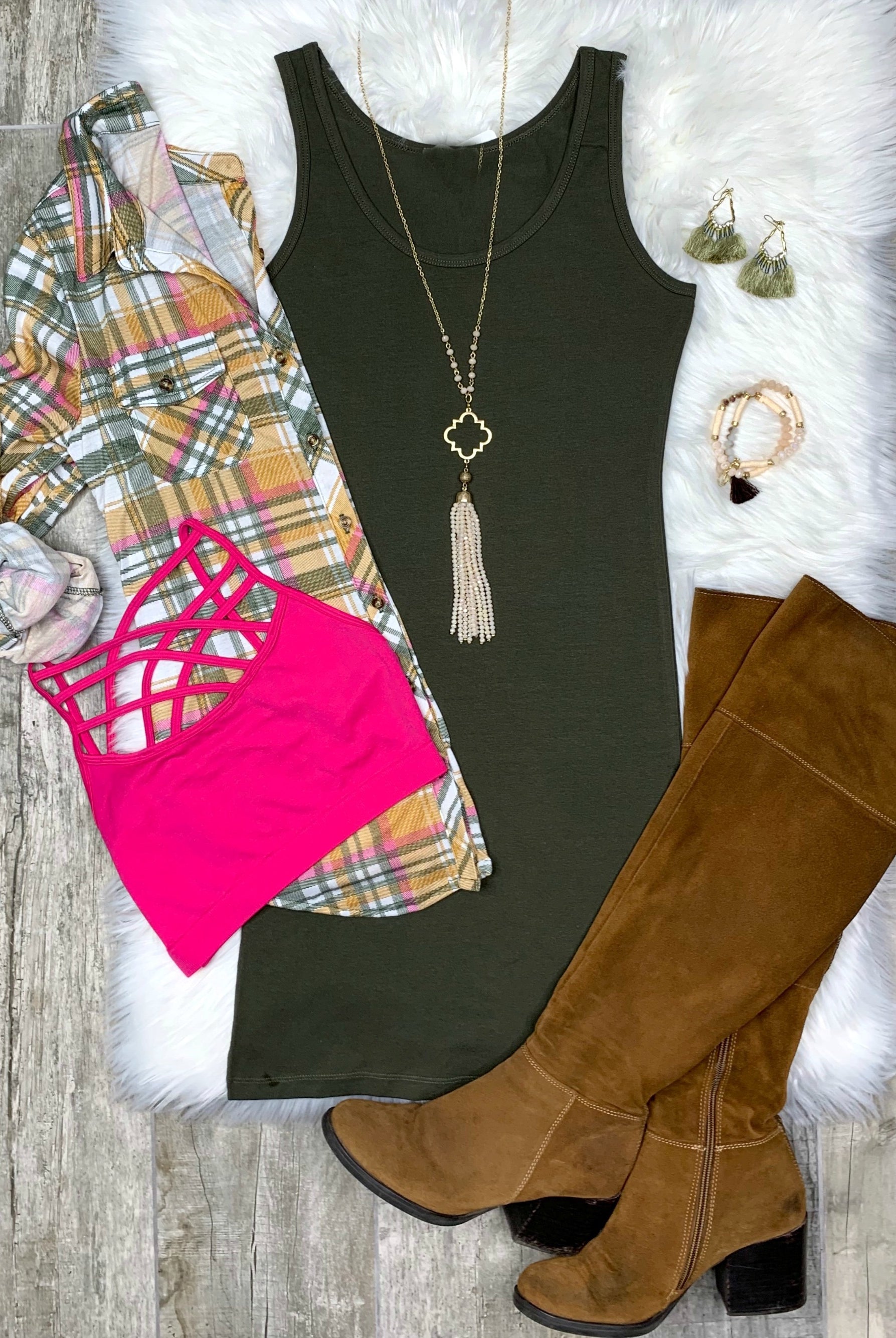 Penny Plaid Flannel Top - Mustard-flannel-privityboutique-Privity Boutique, Women’s Fashion Boutique in Mesa, Arizona