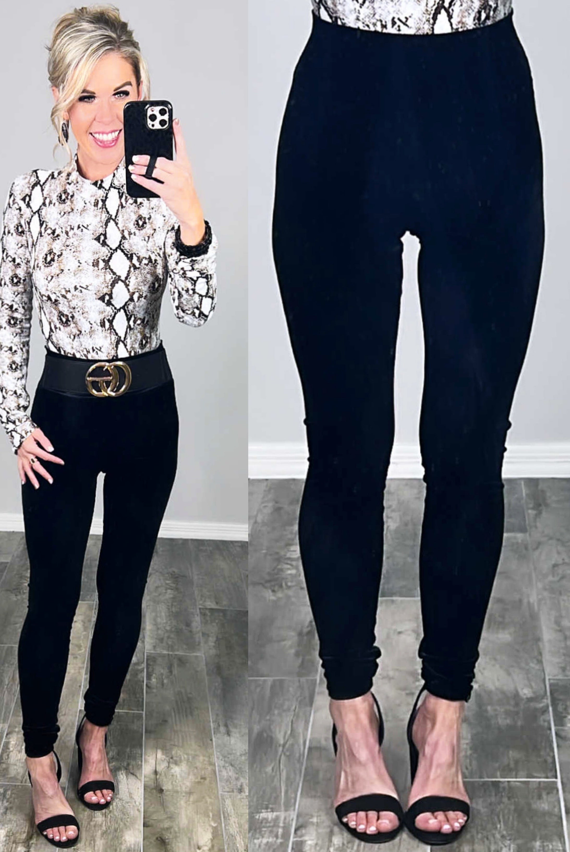 Unstoppable Velvet Leggings-Leggings-privityboutique-Privity Boutique, Women’s Fashion Boutique in Mesa, Arizona