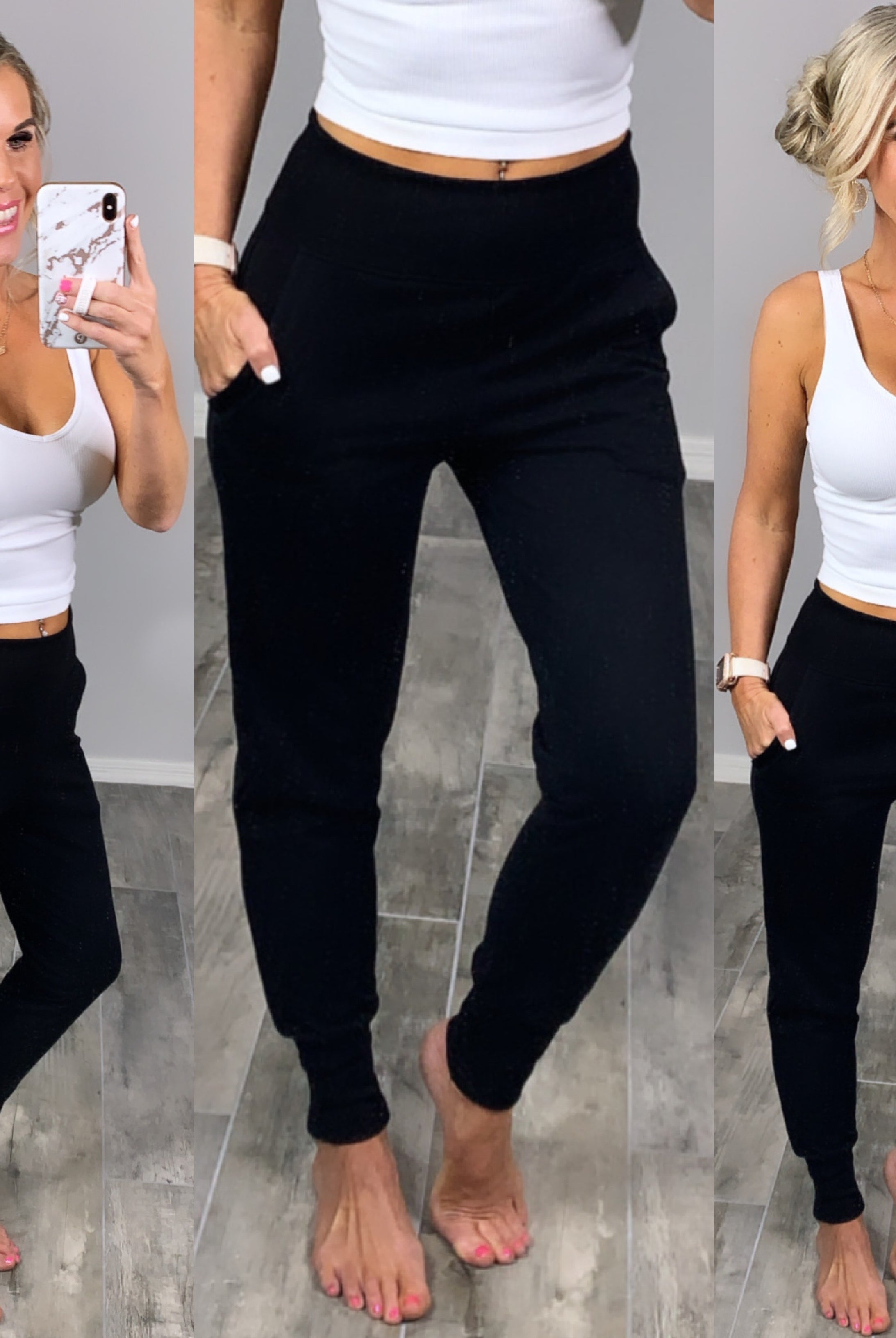 Lounging Around Joggers - Black-joggers-privityboutique.com-Privity Boutique, Women’s Fashion Boutique in Mesa, Arizona
