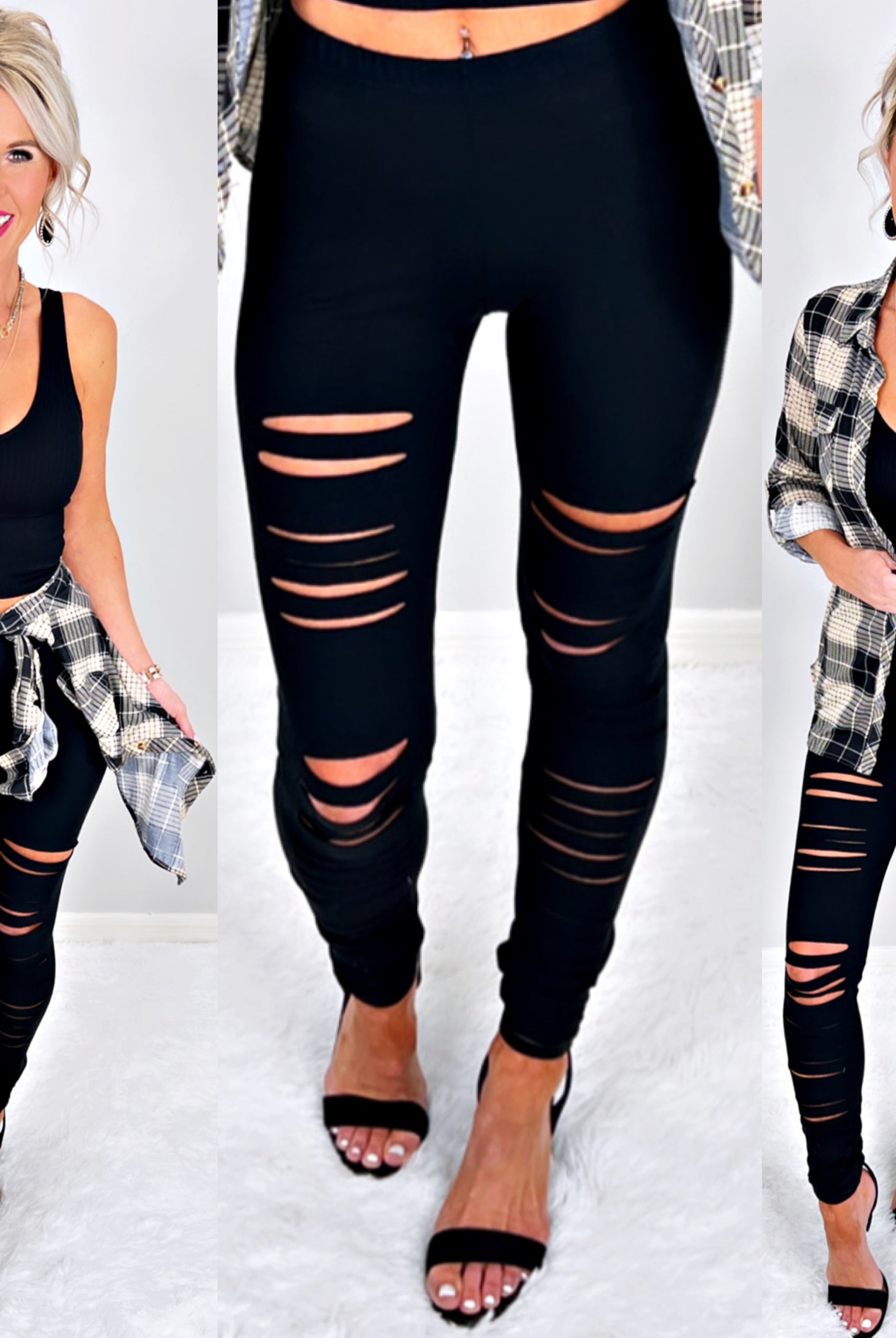 Tear It Up Leggings - Black-Leggings-privityboutique-Privity Boutique, Women’s Fashion Boutique in Mesa, Arizona