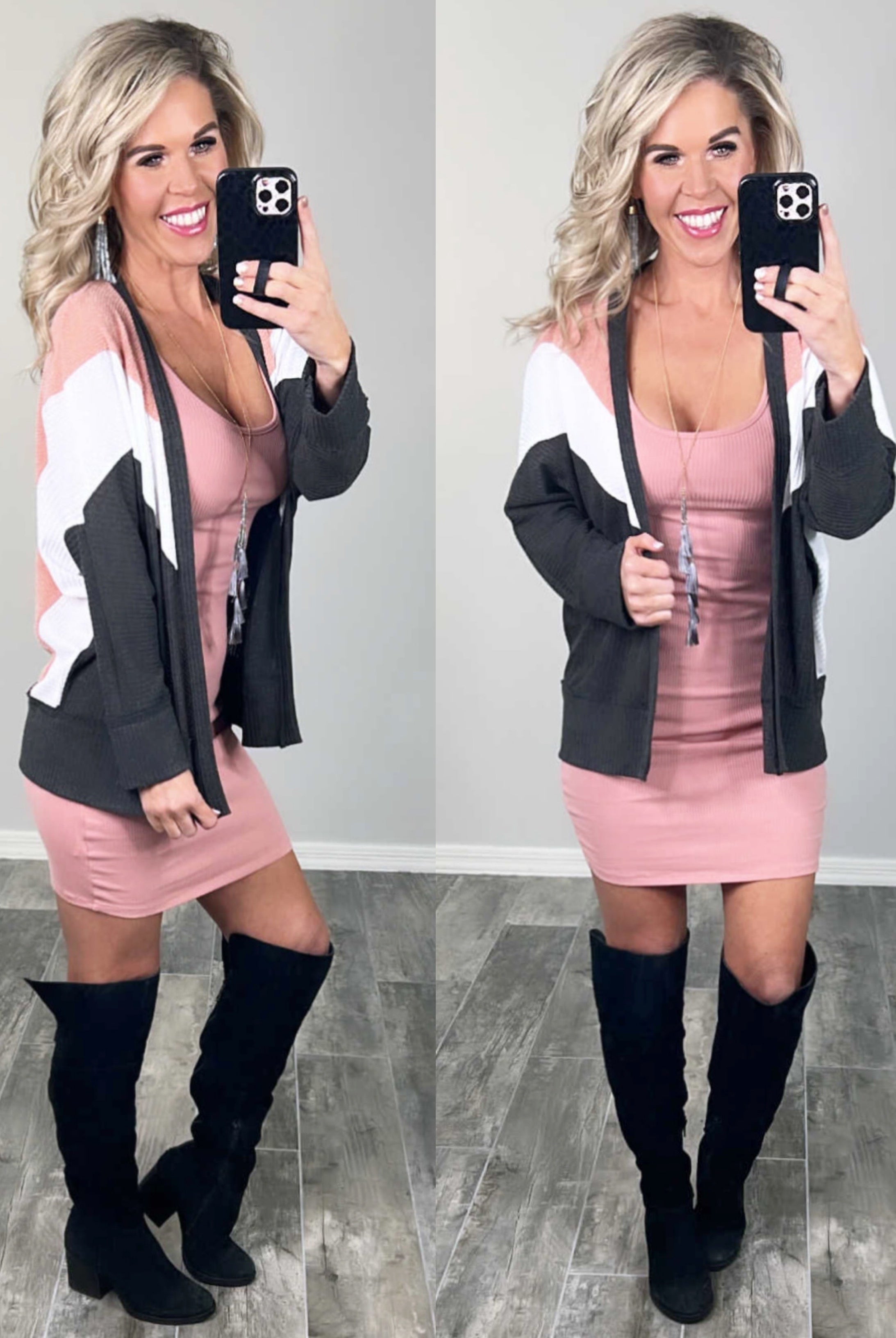 Basic Ribbed Tank Dress - Rose-Dress-privityboutique.com-Privity Boutique, Women’s Fashion Boutique in Mesa, Arizona