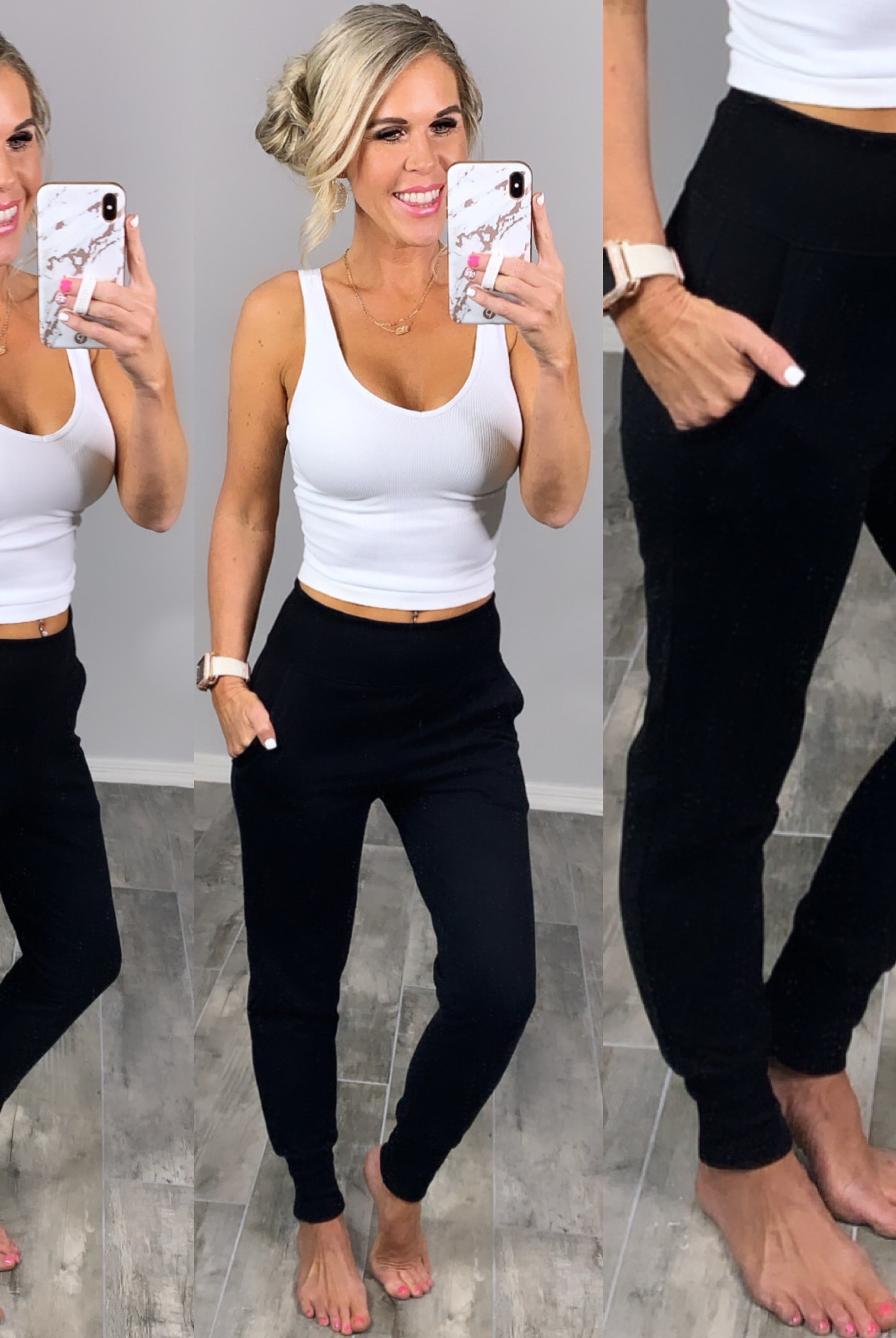 Lounging Around Joggers - Black-joggers-privityboutique.com-Privity Boutique, Women’s Fashion Boutique in Mesa, Arizona