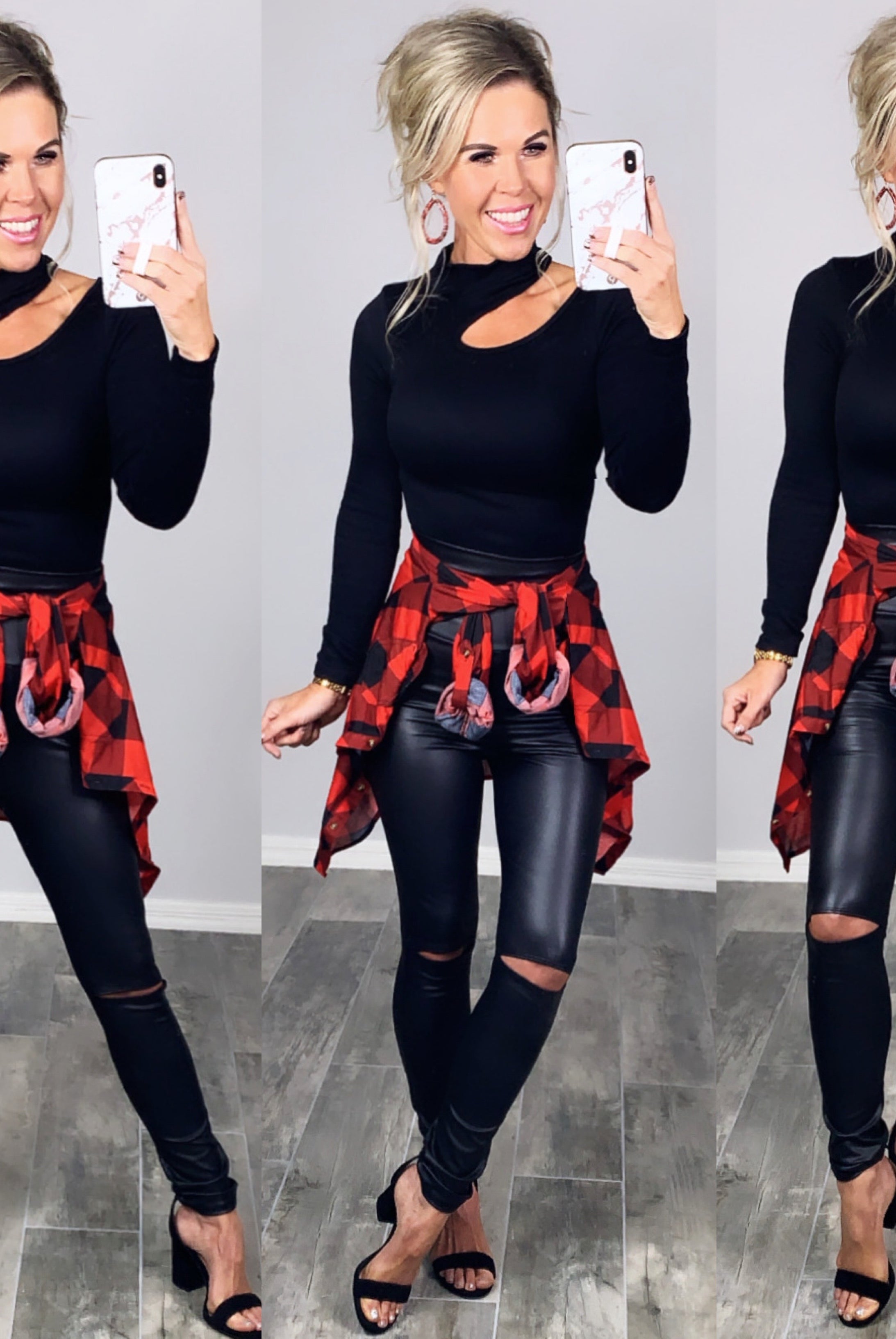 Penny Plaid Flannel Top - Buffalo Red-flannel-privityboutique-Privity Boutique, Women’s Fashion Boutique in Mesa, Arizona