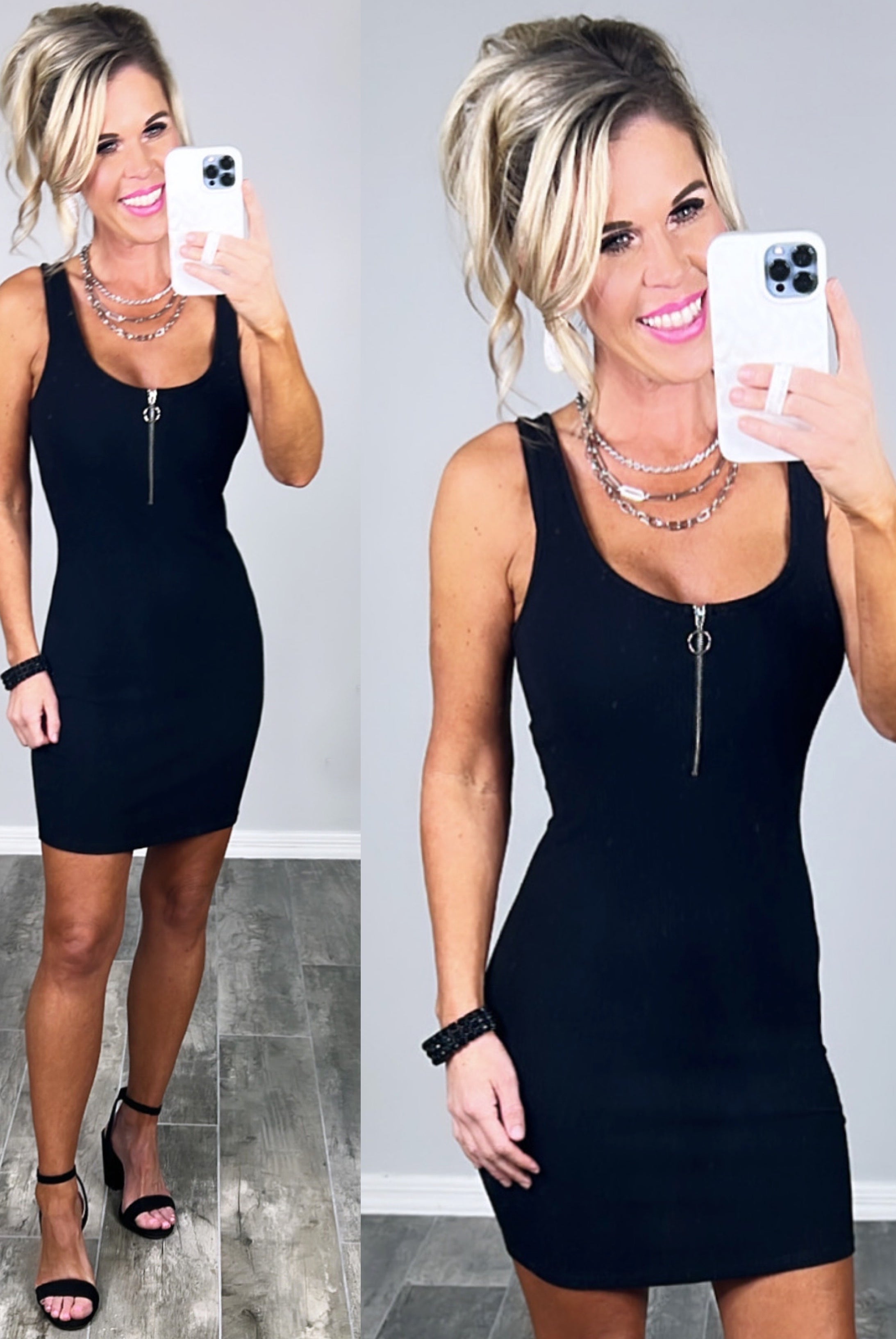 Just Zip It Dress - Black-Dress-privityboutique.com-Privity Boutique, Women’s Fashion Boutique in Mesa, Arizona