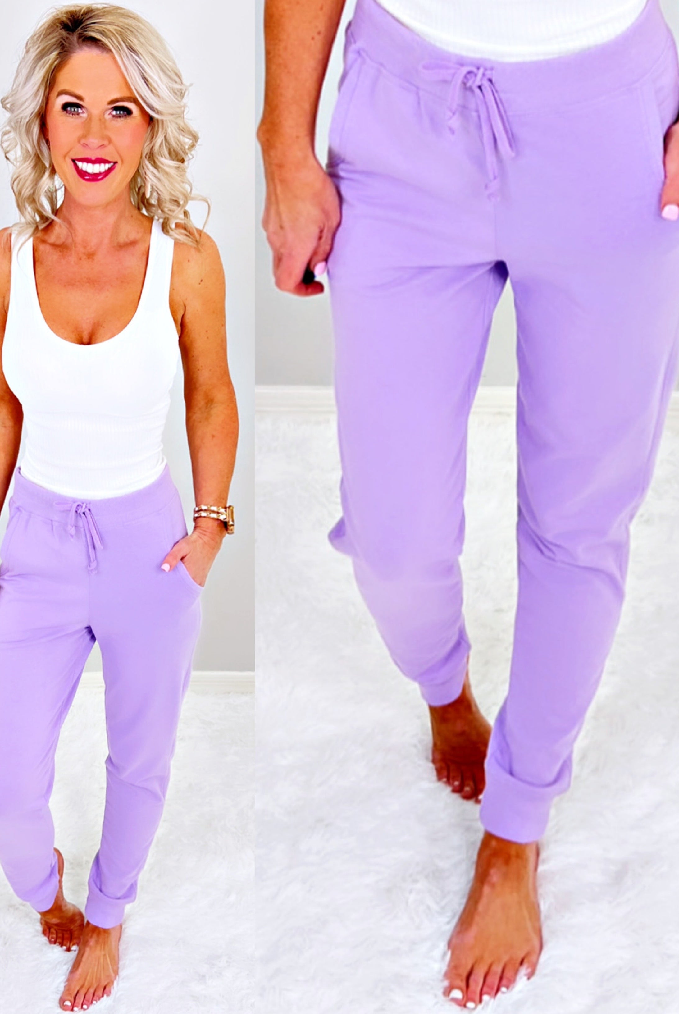 Lavender Pocket Joggers-joggers-privityboutique.com-Privity Boutique, Women’s Fashion Boutique in Mesa, Arizona