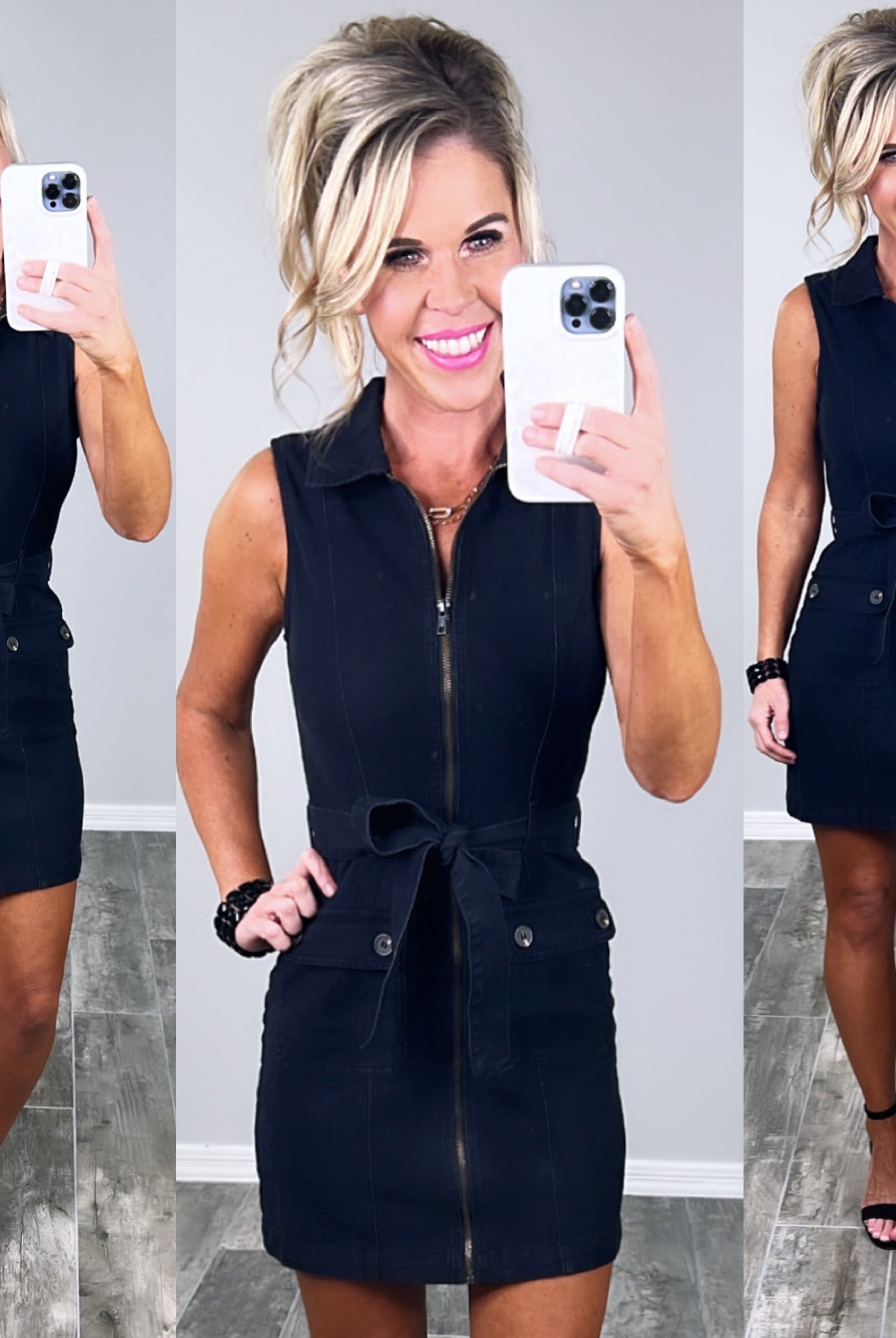Taking All The Attention Denim Dress - Black-Dress-privityboutique.com-Privity Boutique, Women’s Fashion Boutique in Mesa, Arizona