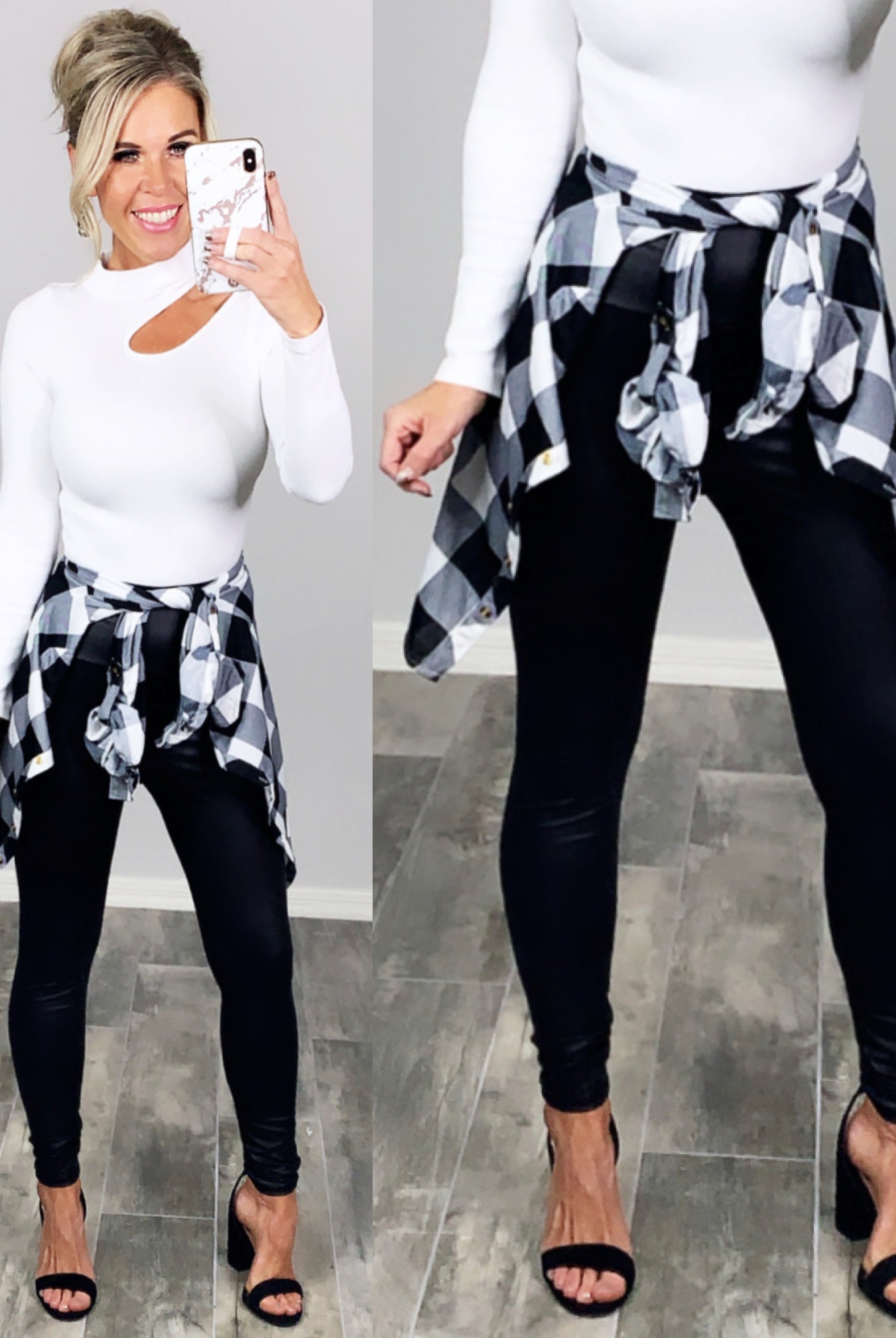 High Waist Faux Leather Leggings-Leggings-privityboutique-Privity Boutique, Women’s Fashion Boutique in Mesa, Arizona