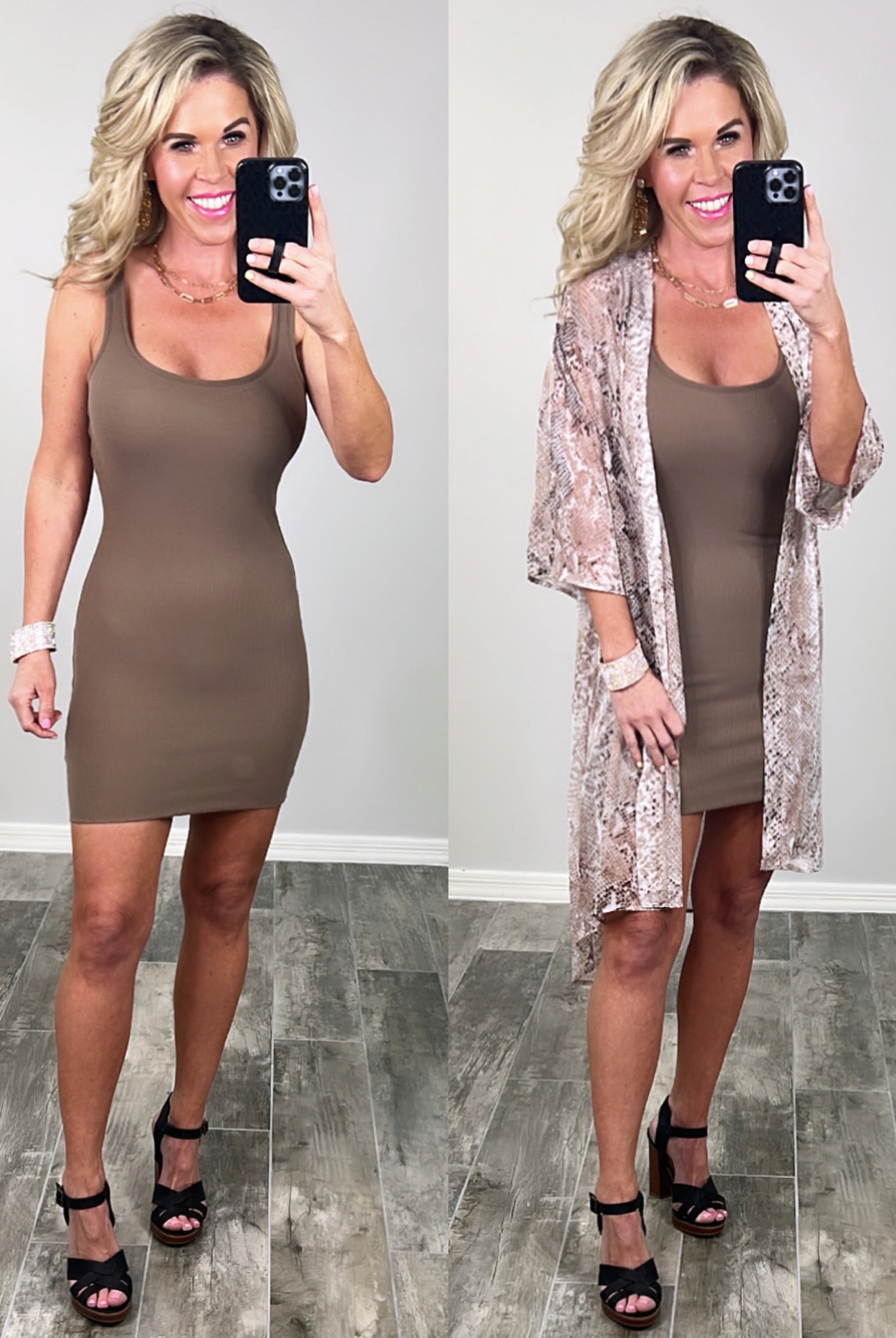 Committed To Casual Tank Dress - Brown-Dress-privityboutique.com-Privity Boutique, Women’s Fashion Boutique in Mesa, Arizona