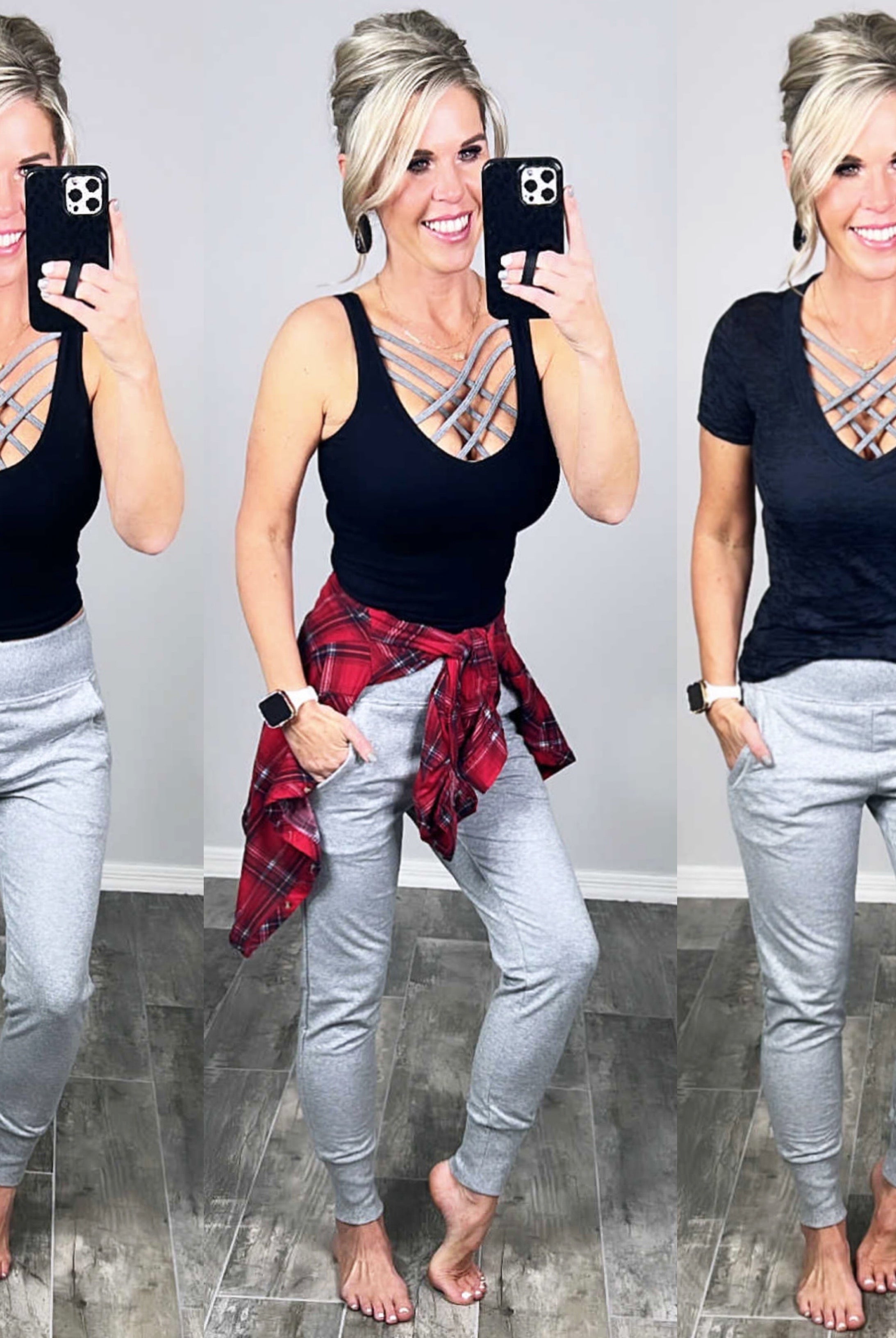Lounging Around Joggers - Grey-joggers-privityboutique.com-Privity Boutique, Women’s Fashion Boutique in Mesa, Arizona