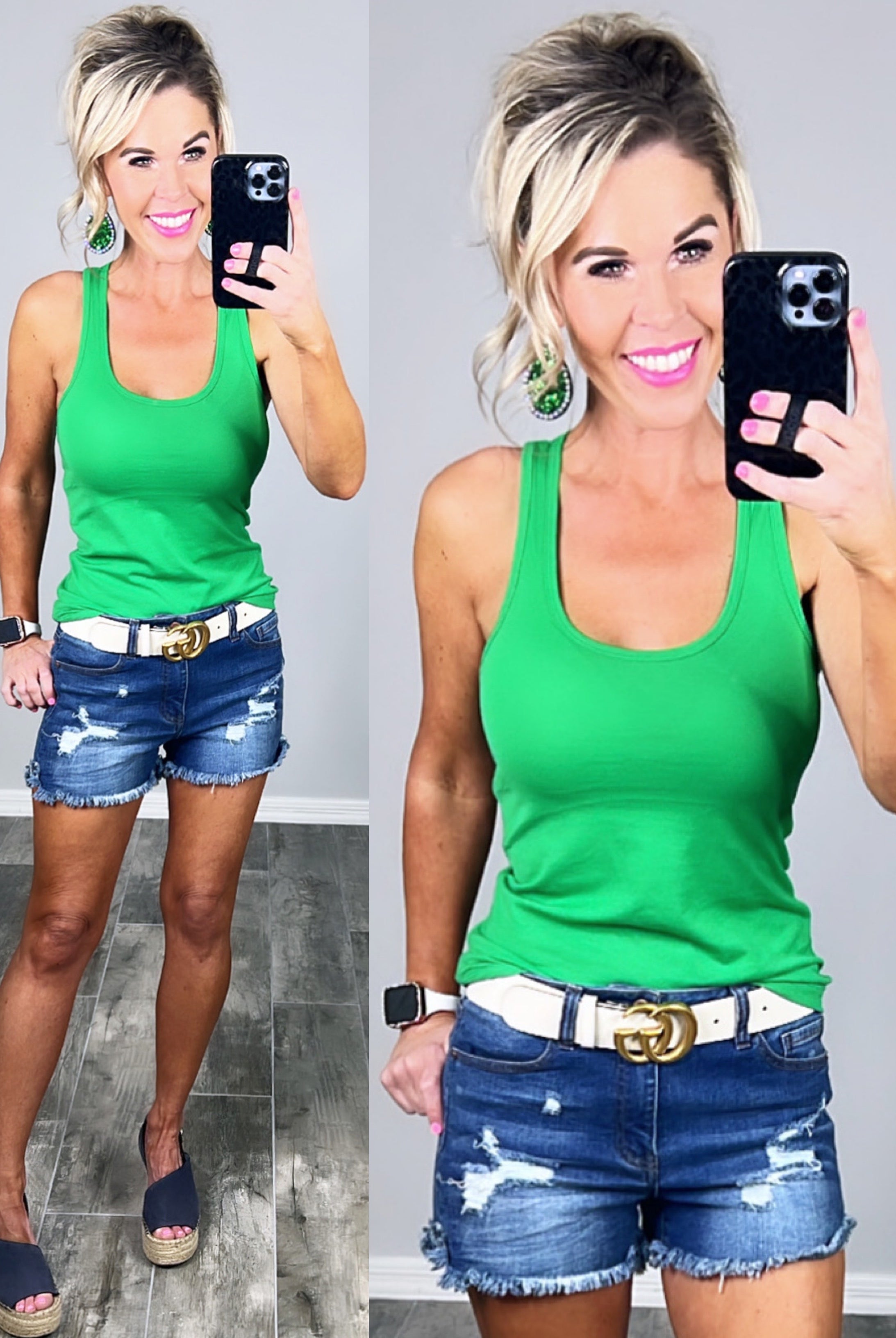 Basic Racerback Tank - Green-Top-privityboutique.com-Privity Boutique, Women’s Fashion Boutique in Mesa, Arizona