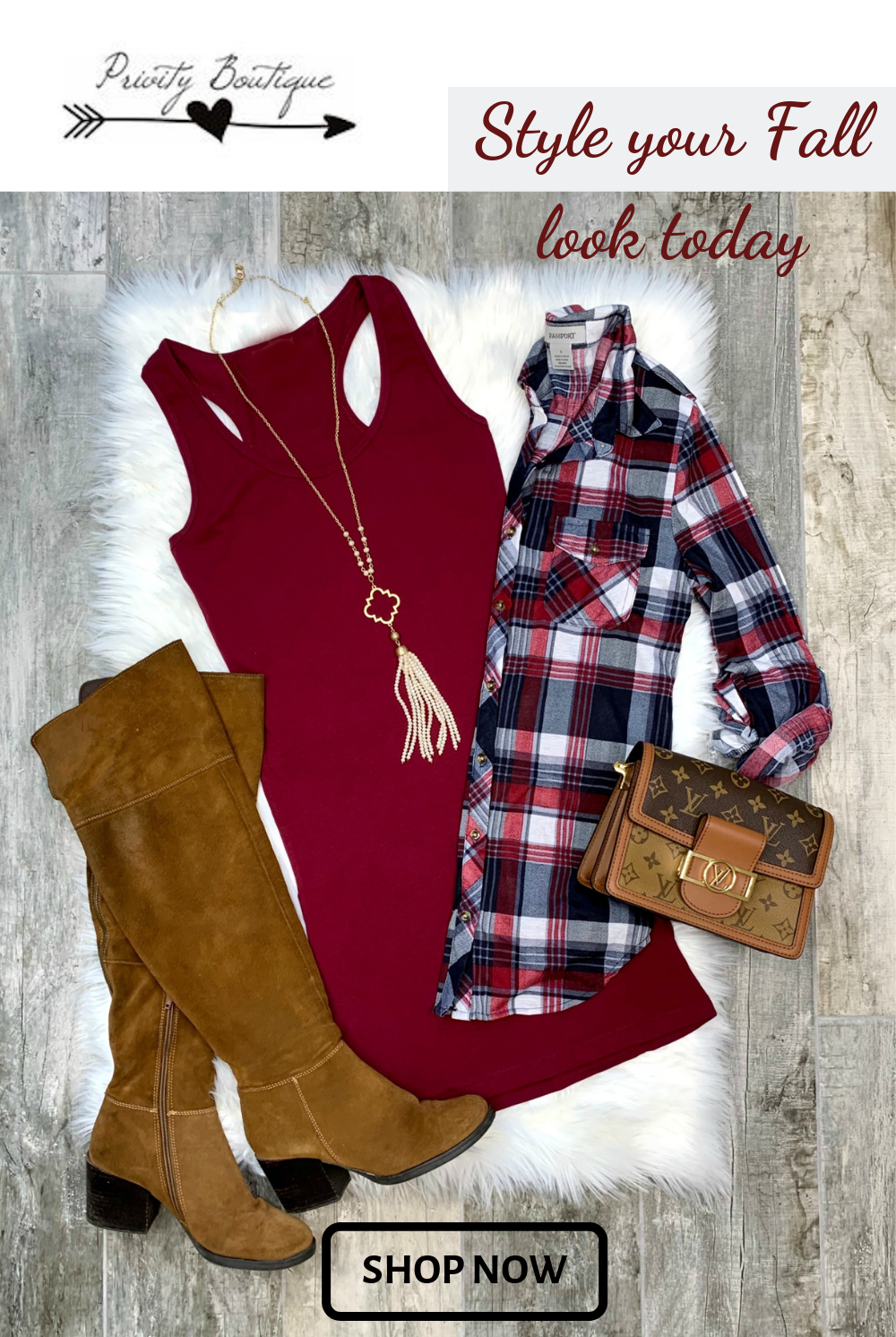 Penny Plaid Flannel Top - Burgundy/Navy/White-flannel-privityboutique-Privity Boutique, Women’s Fashion Boutique in Mesa, Arizona