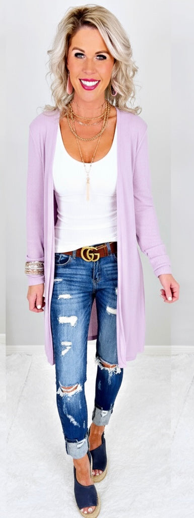 Keep Your Secrets Cardigan - Lavender-Top-privityboutique.com-Privity Boutique, Women’s Fashion Boutique in Mesa, Arizona