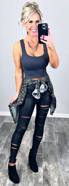 Duly Noted Ribbed Crop Top - Grey-Top-privityboutique.com-Privity Boutique, Women’s Fashion Boutique in Mesa, Arizona