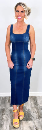 My Revenge Dark Wash Denim Dress-Dress-privityboutique.com-Privity Boutique, Women’s Fashion Boutique in Mesa, Arizona