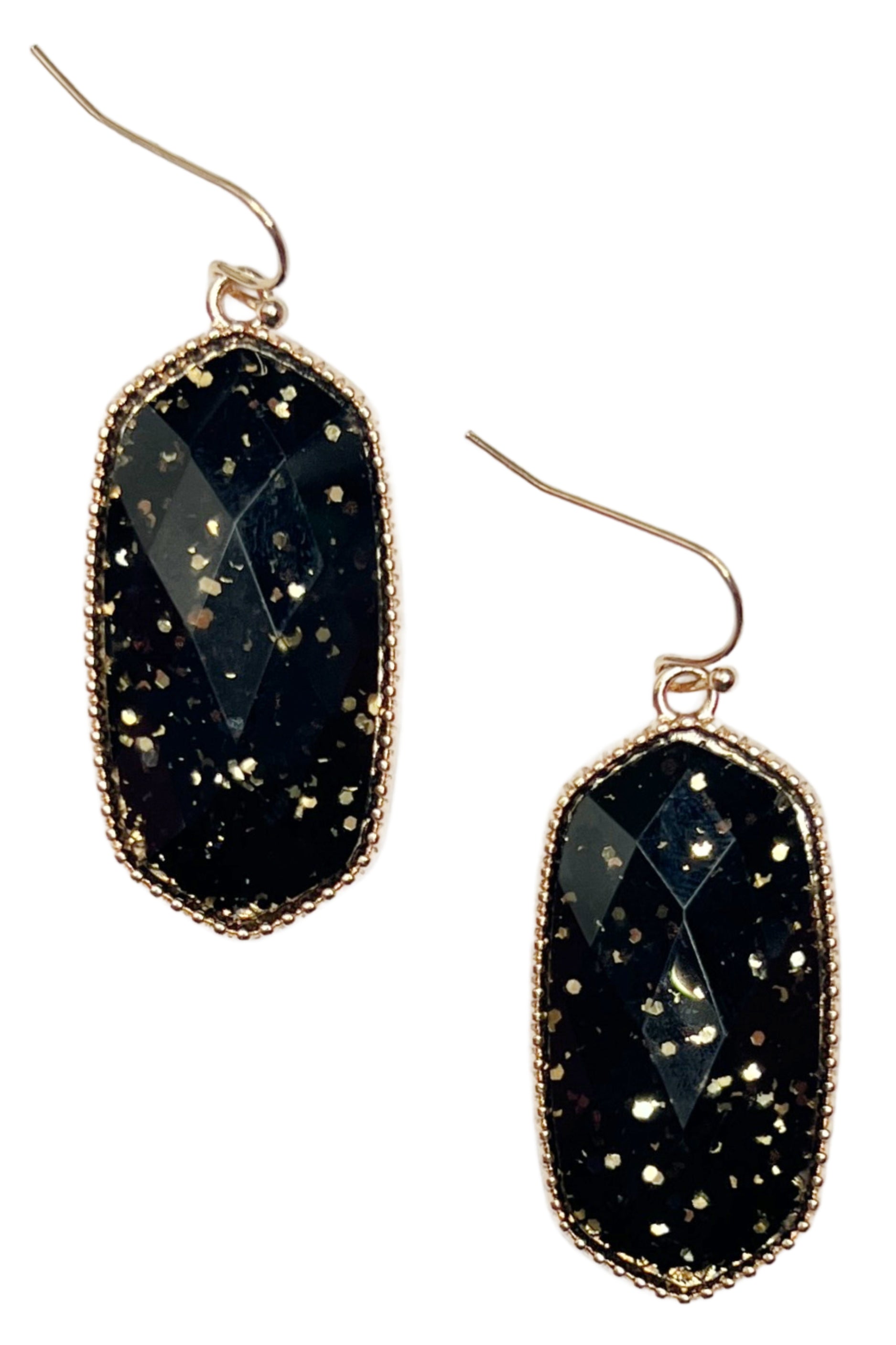 Black & Gold Fleck Earrings-Earrings-privityboutique-Privity Boutique, Women’s Fashion Boutique in Mesa, Arizona