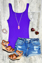 Basic Scoop Tank - Purple-Top-privityboutique.com-Privity Boutique, Women’s Fashion Boutique in Mesa, Arizona