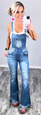 Fringe Bottom Light Wash Overalls-jeans-privityboutique-Privity Boutique, Women’s Fashion Boutique in Mesa, Arizona