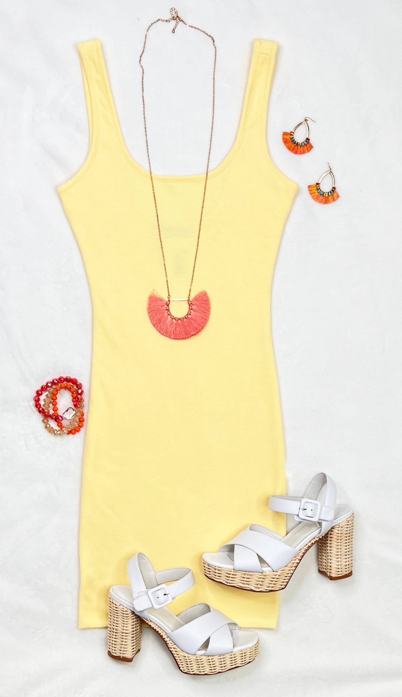 Committed To Casual Tank Dress - Lemon-Dress-privityboutique.com-Privity Boutique, Women’s Fashion Boutique in Mesa, Arizona