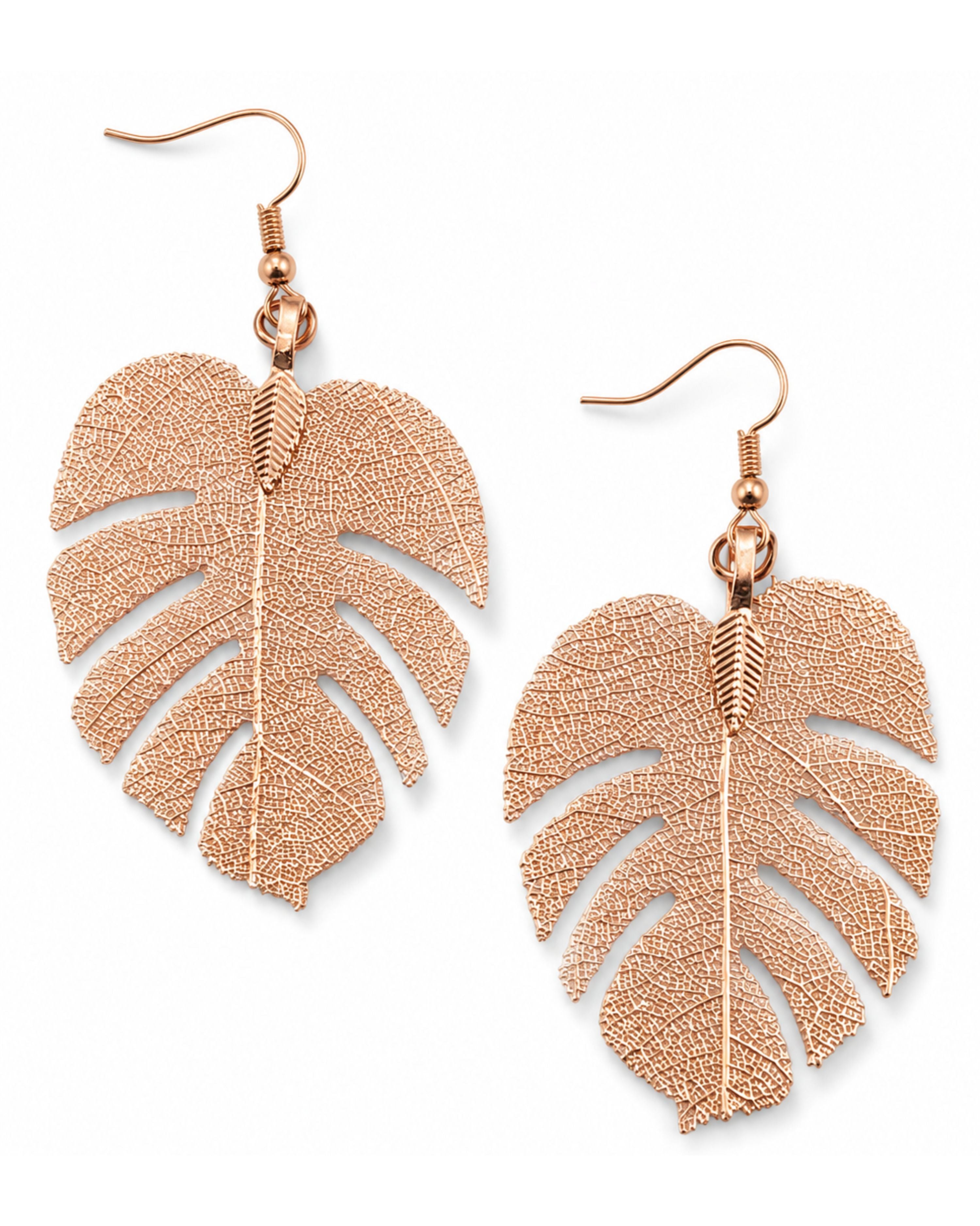 Rose Gold Feather Earrings-earrings-privityboutique-Privity Boutique, Women’s Fashion Boutique in Mesa, Arizona