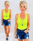 Everyday Basic Ribbed Racerback Tank - Neon Yellow-racerback tank top-privityboutique-Privity Boutique, Women’s Fashion Boutique in Mesa, Arizona