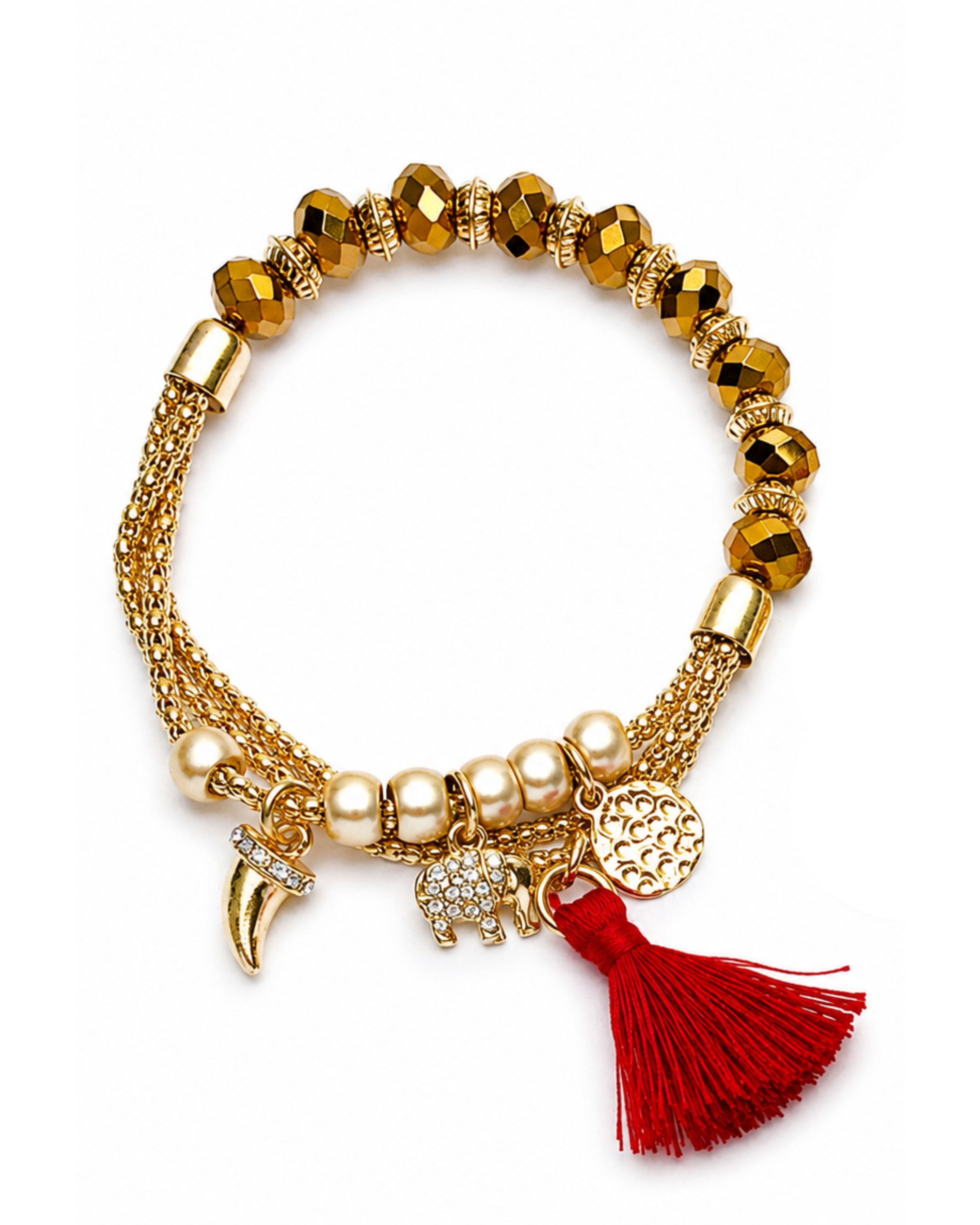Beaded Tassel Bracelet - Burgundy-Bracelet-privityboutique-Privity Boutique, Women’s Fashion Boutique in Mesa, Arizona