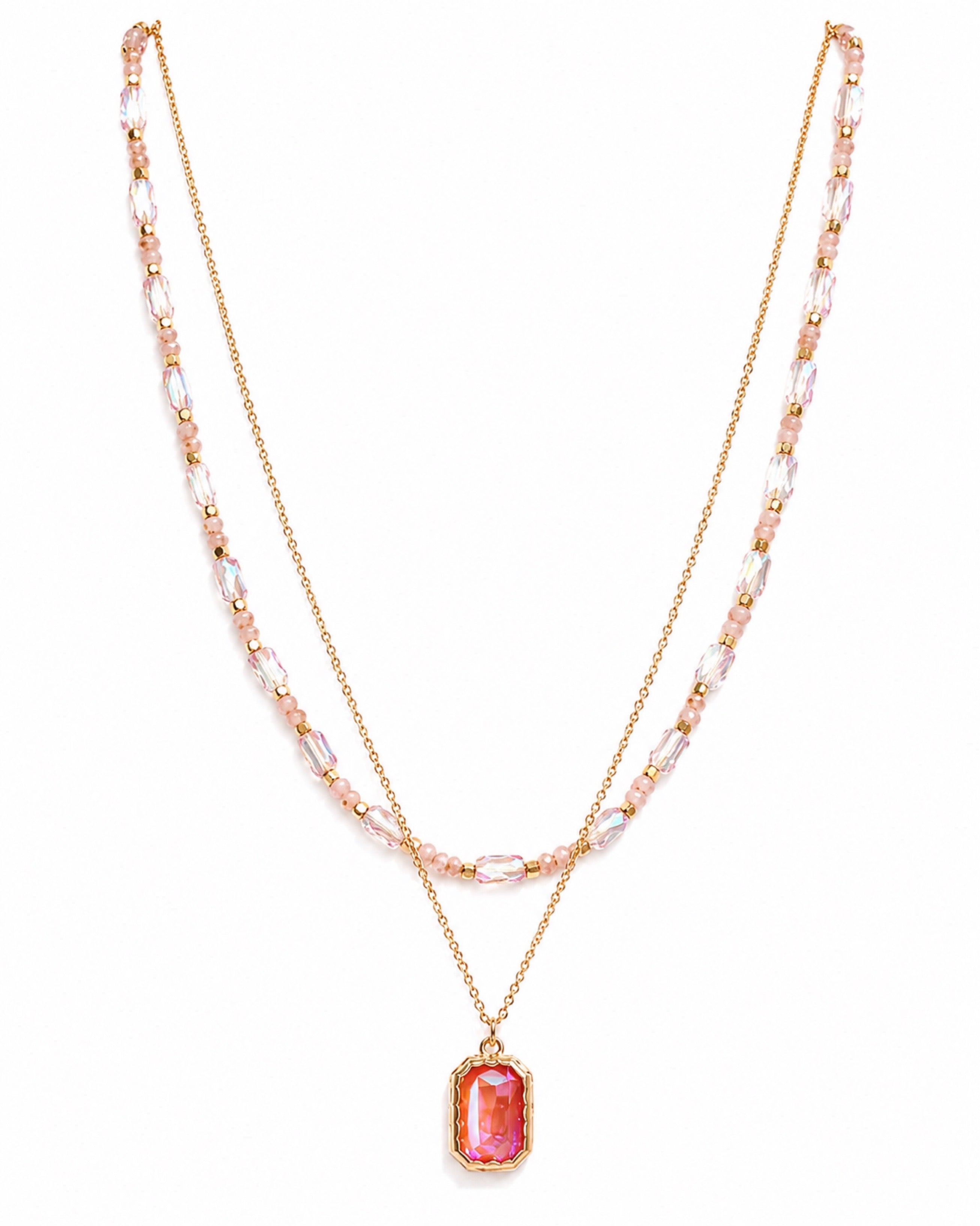 She Shines Necklace - Pink-beaded tassel necklace-privityboutique.com-Privity Boutique, Women’s Fashion Boutique in Mesa, Arizona