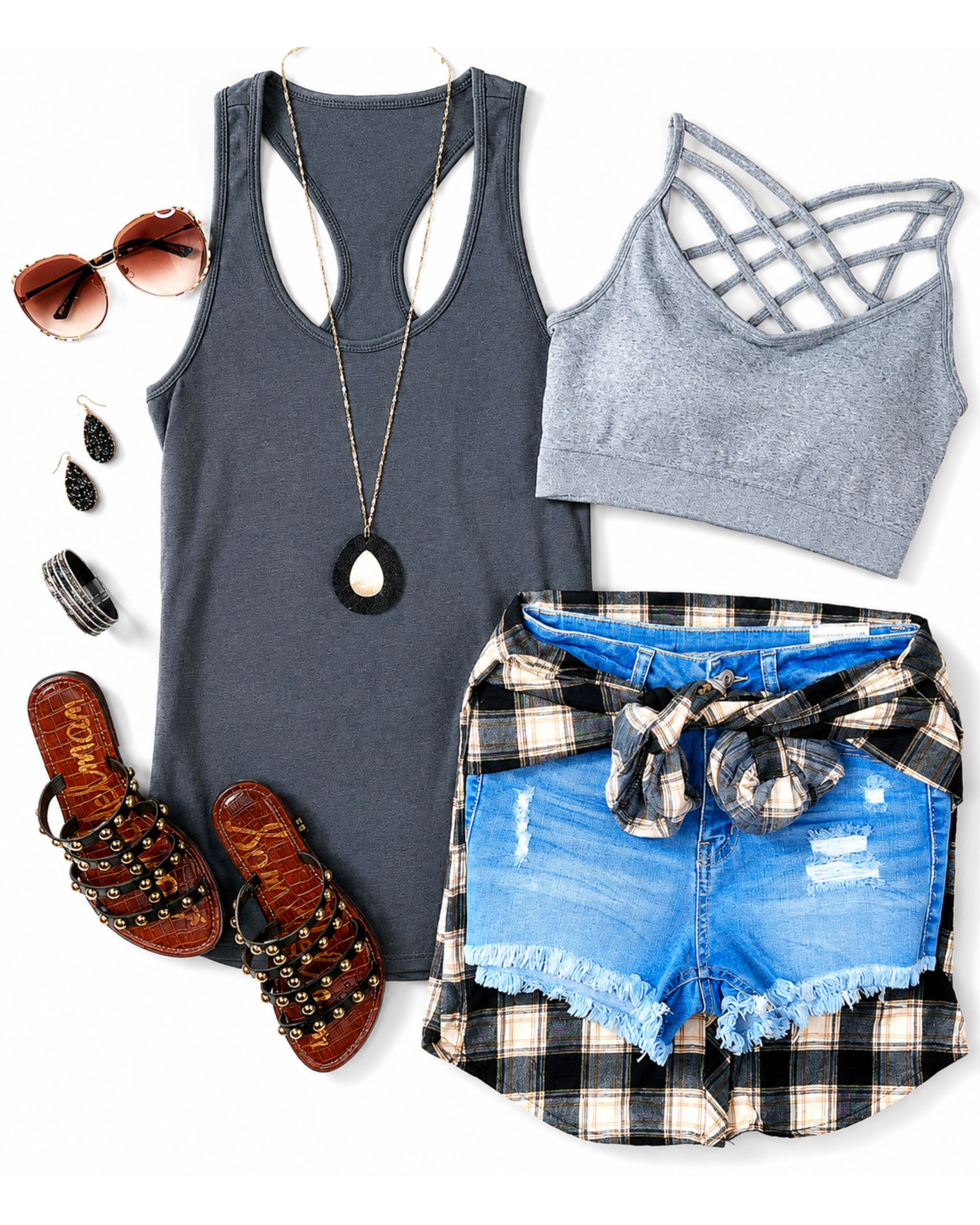 Basic Racerback Tank - Dark Grey-Top-privityboutique.com-Privity Boutique, Women’s Fashion Boutique in Mesa, Arizona