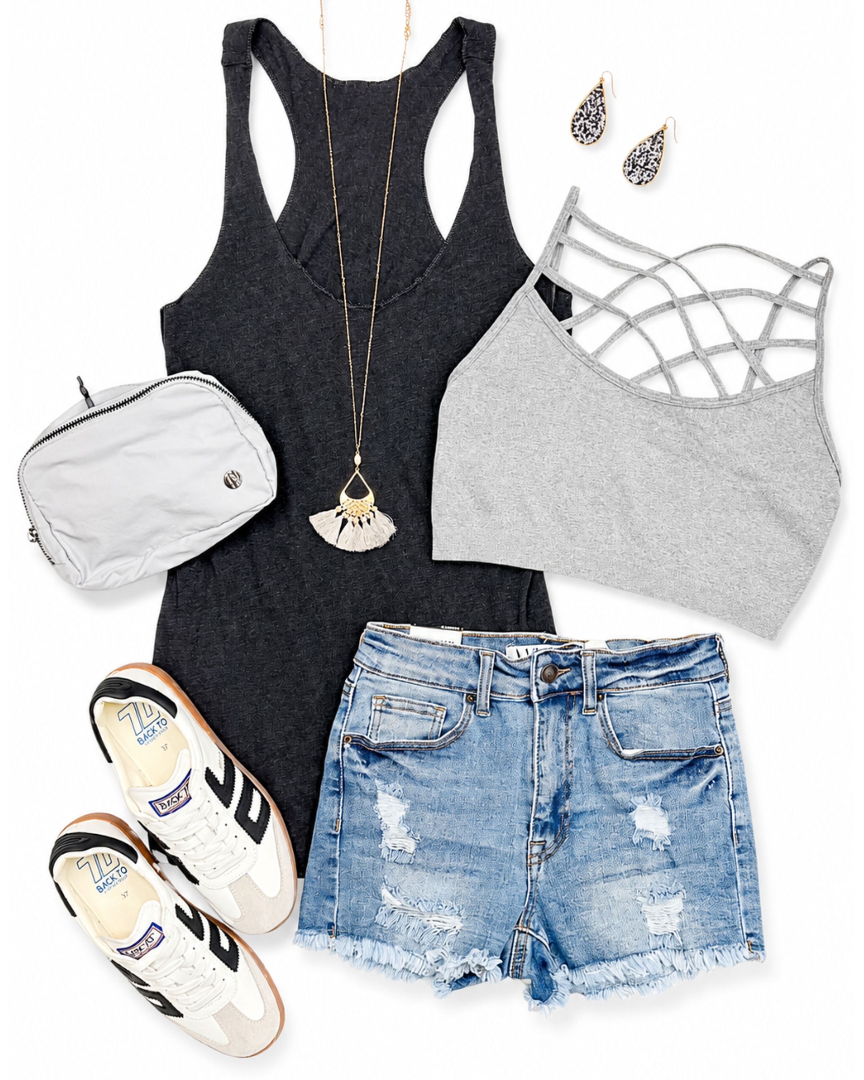Racerback Relaxed Fit Tank - Charcoal-Top-privityboutique.com-Privity Boutique, Women’s Fashion Boutique in Mesa, Arizona