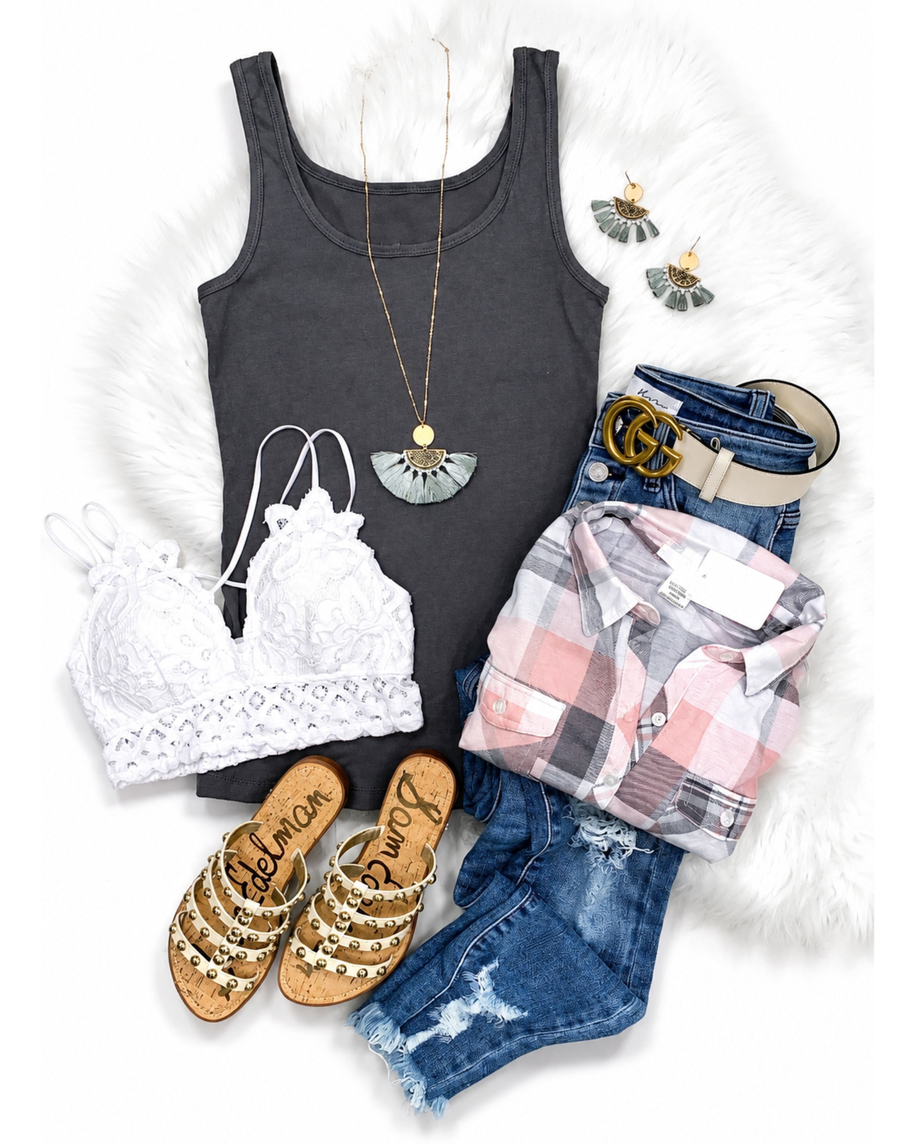 Basic Scoop Tank - Dark Grey-Top-privityboutique.com-Privity Boutique, Women’s Fashion Boutique in Mesa, Arizona