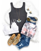 Basic Scoop Tank - Dark Grey-Top-privityboutique.com-Privity Boutique, Women’s Fashion Boutique in Mesa, Arizona