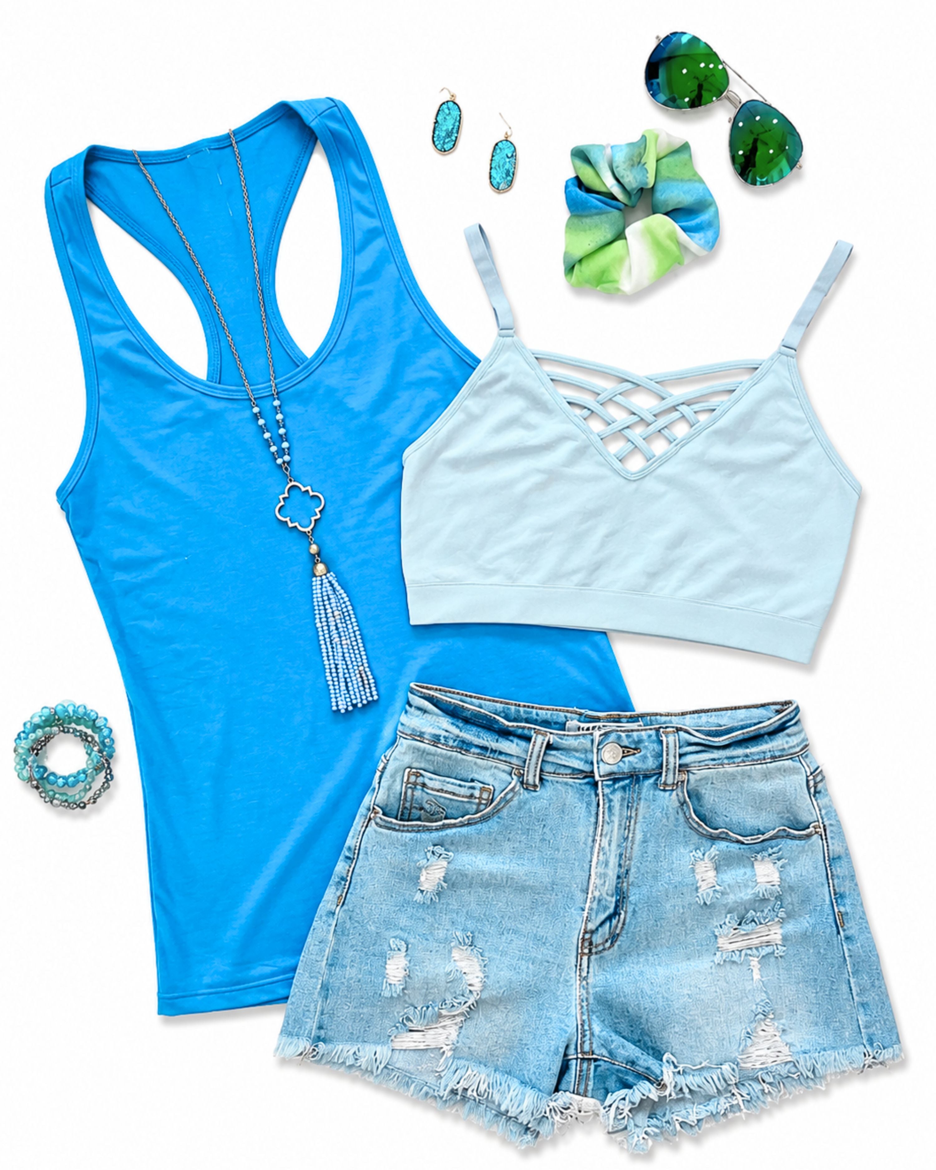 Basic Racerback Tank - Teal-Top-privityboutique.com-Privity Boutique, Women’s Fashion Boutique in Mesa, Arizona