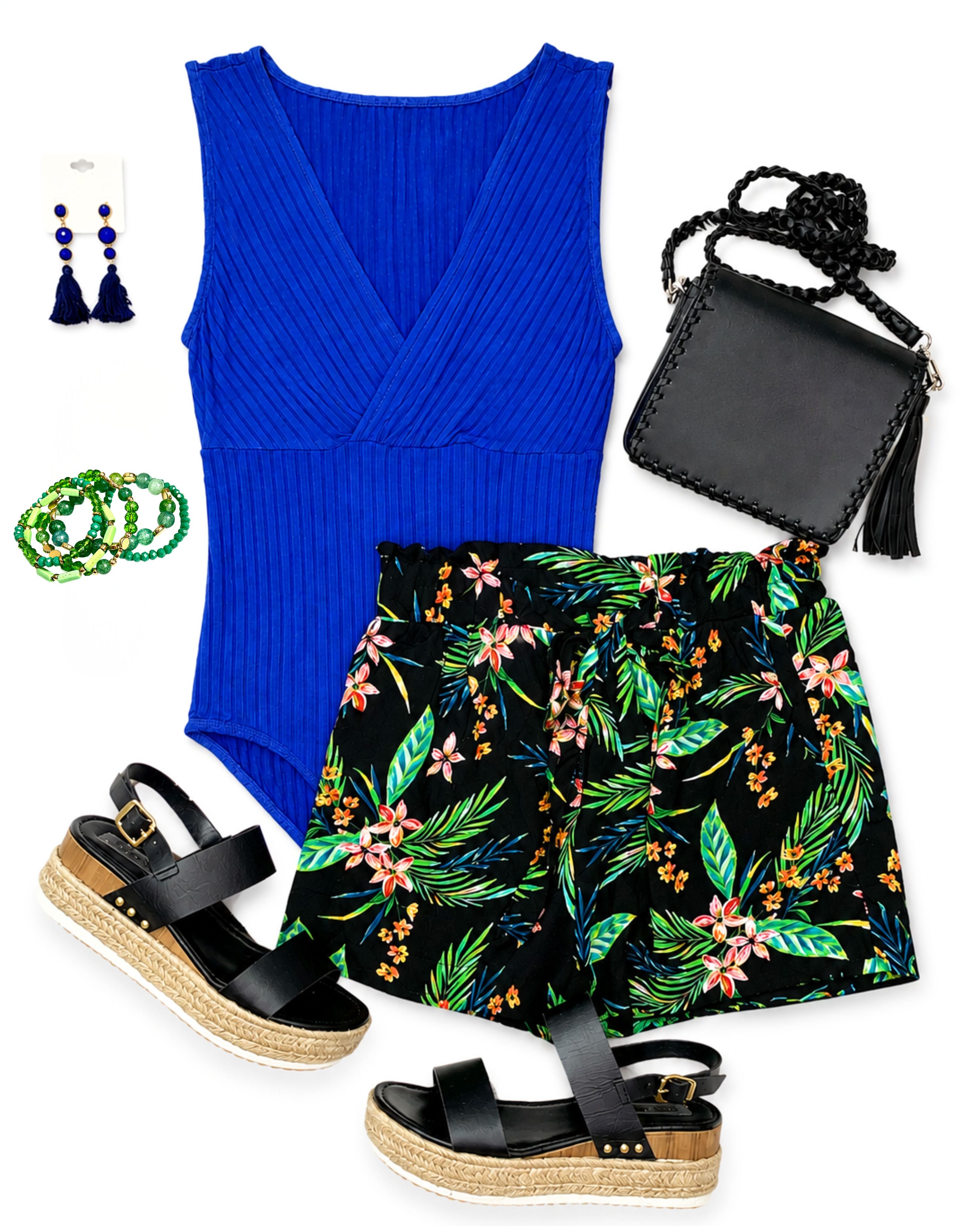 Tropical Paper Bag Shorts-Shorts-privityboutique.com-Privity Boutique, Women’s Fashion Boutique in Mesa, Arizona