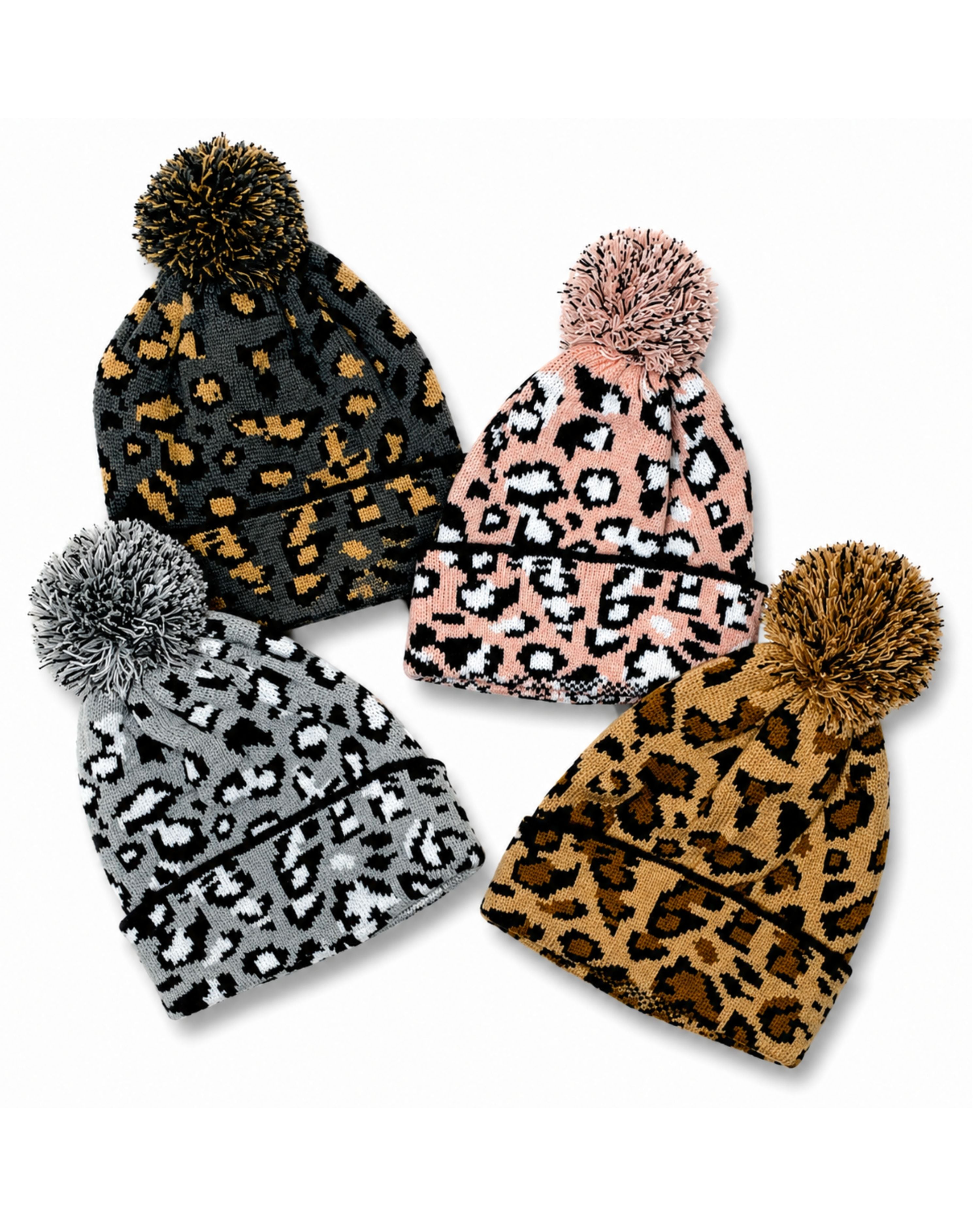 Snow Leopard Beanie - Multiple Colors-beanie-privityboutique-Privity Boutique, Women’s Fashion Boutique in Mesa, Arizona