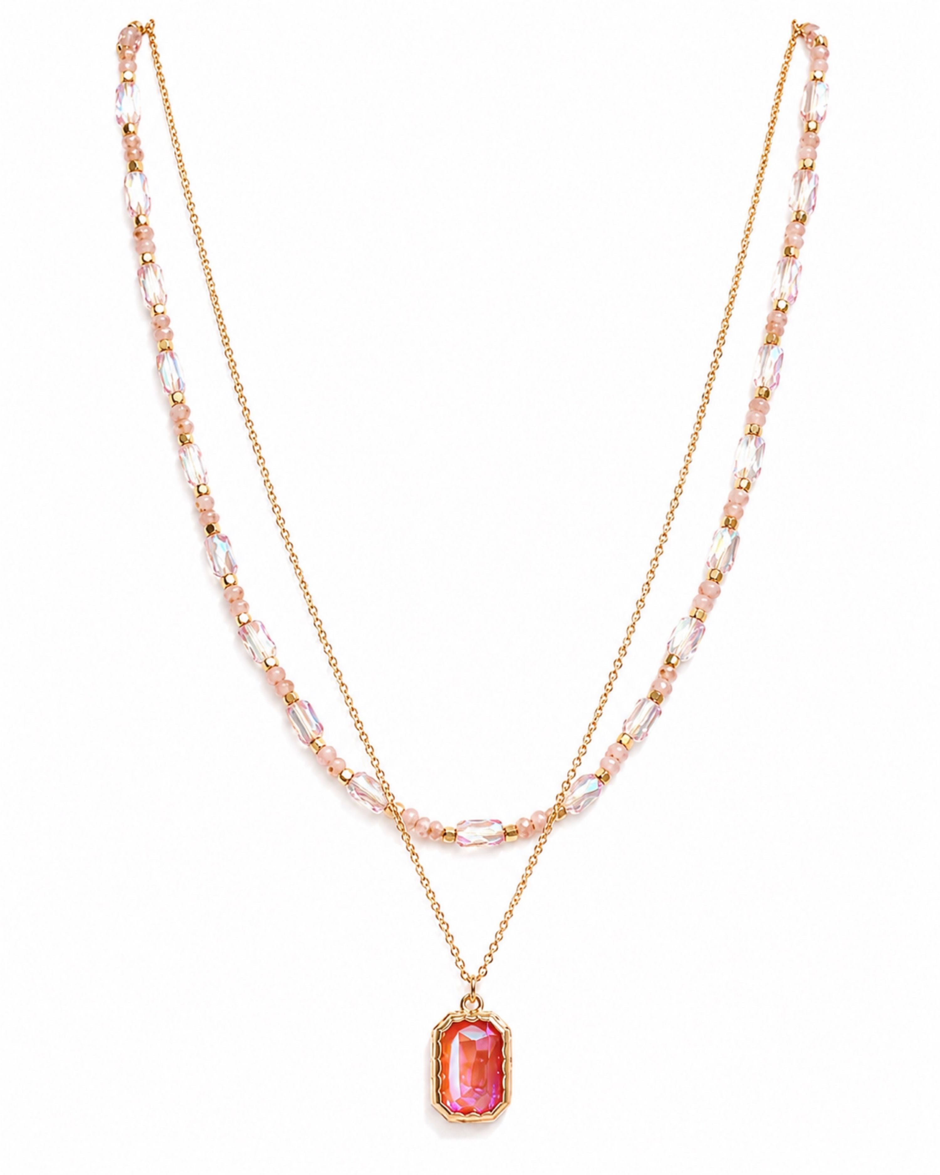 She Shines Necklace - Pink-beaded tassel necklace-privityboutique.com-Privity Boutique, Women’s Fashion Boutique in Mesa, Arizona