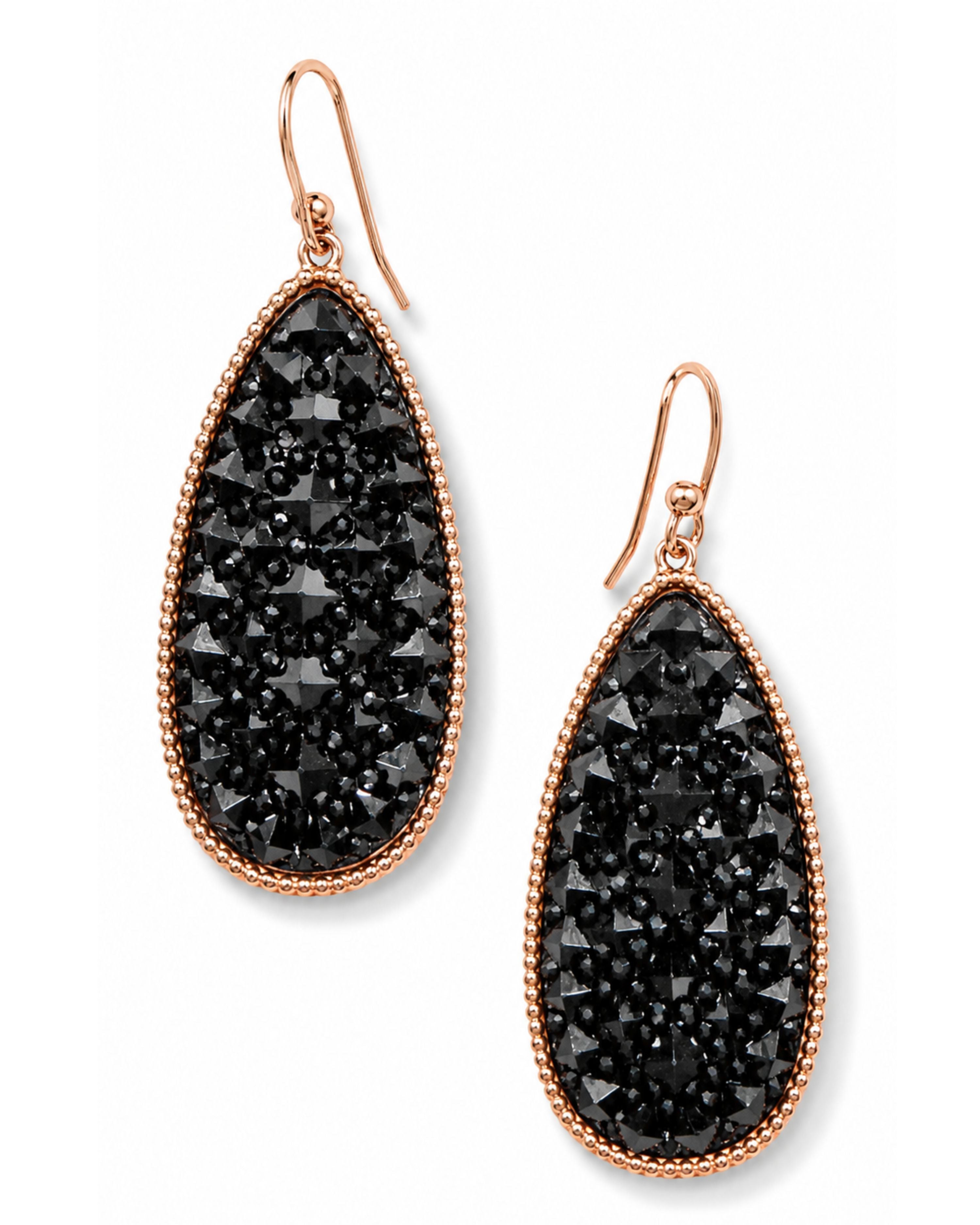 Bold & Exciting Teardrop Druzy Earrings - Black-earrings-privityboutique-Privity Boutique, Women’s Fashion Boutique in Mesa, Arizona