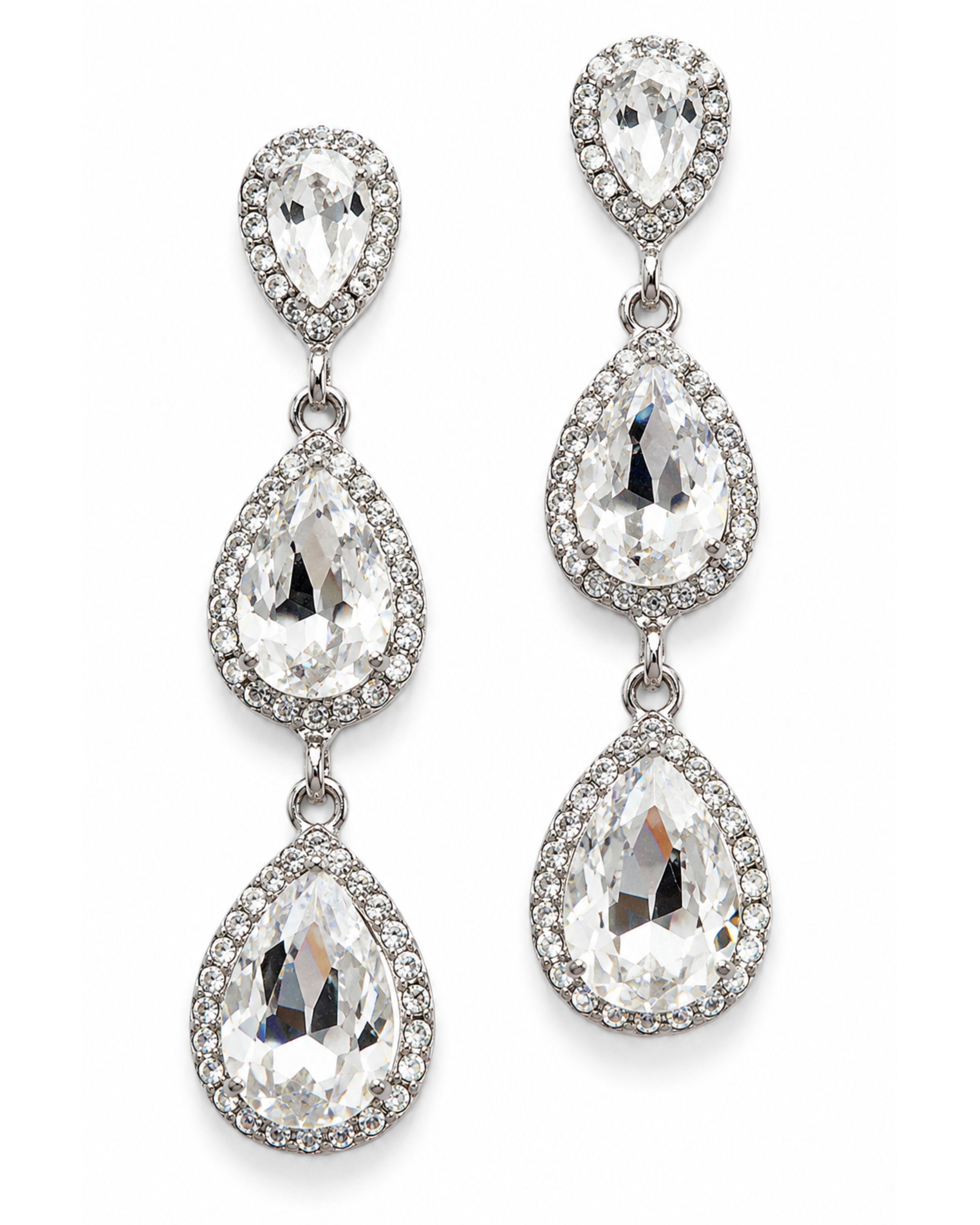 Own The Night Rhinestone Earrings - Silver-earrings-privityboutique.com-Privity Boutique, Women’s Fashion Boutique in Mesa, Arizona