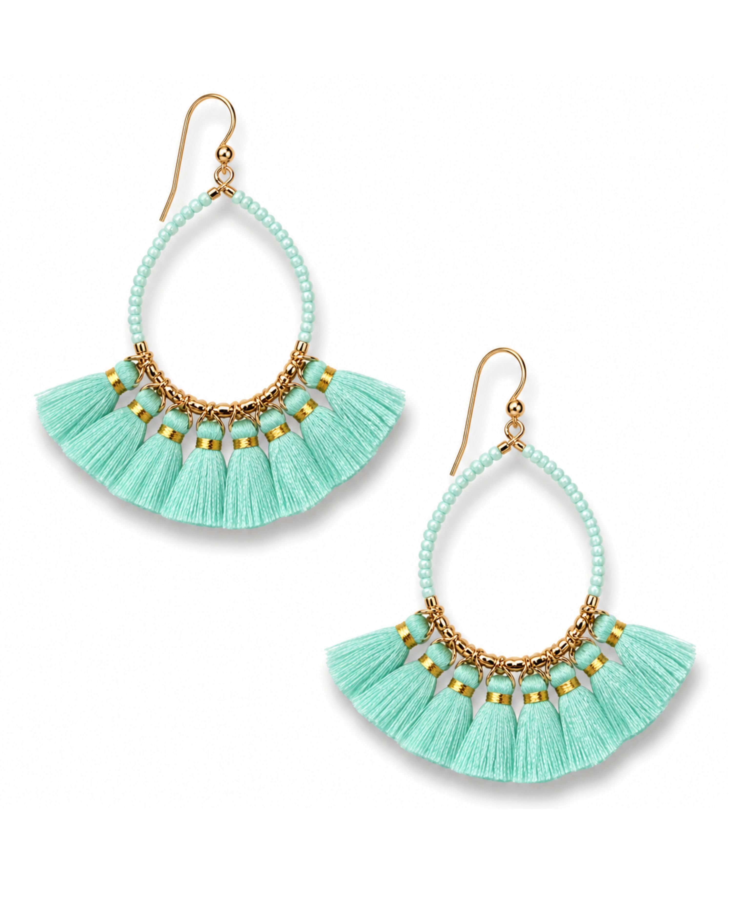 Paired Together Mint Tassel Earrings-earrings-privityboutique.com-Privity Boutique, Women’s Fashion Boutique in Mesa, Arizona