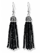 Black Beaded & Rhinestone Earrings-privityboutique-Privity Boutique, Women’s Fashion Boutique in Mesa, Arizona