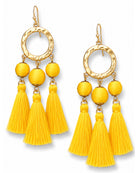 Yellow Tassel Earrings-Earrings-privityboutique-Privity Boutique, Women’s Fashion Boutique in Mesa, Arizona