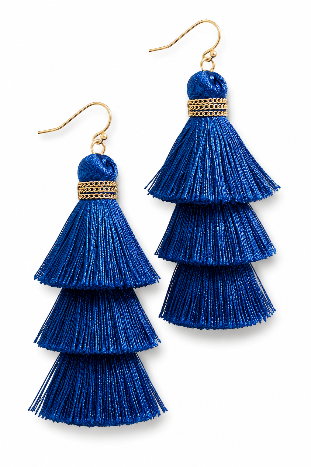 Party of Three Tassel Earrings - Royal-earrings-privityboutique.com-Privity Boutique, Women’s Fashion Boutique in Mesa, Arizona
